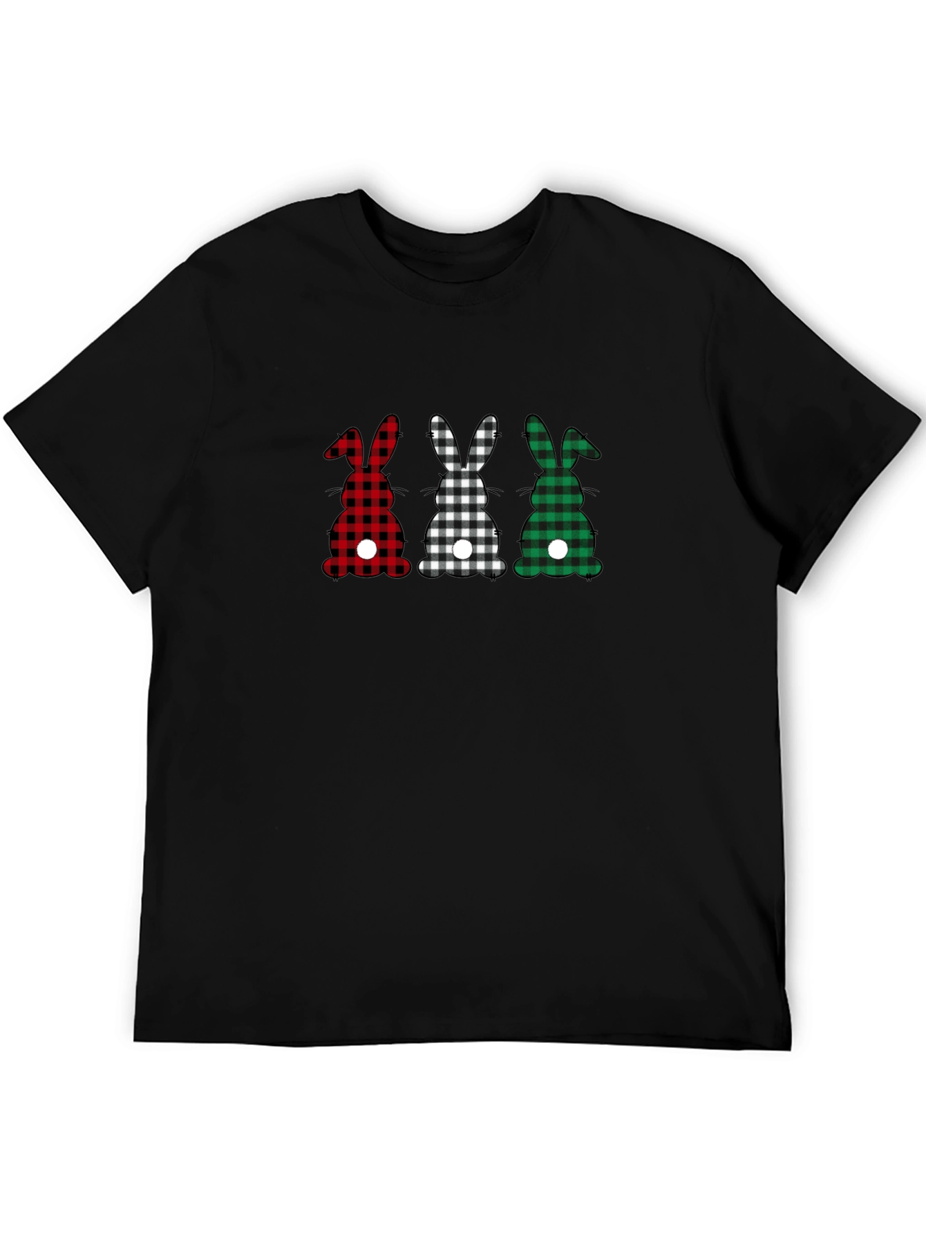 Buffalo Plaid Easter Bunny T-Shirt