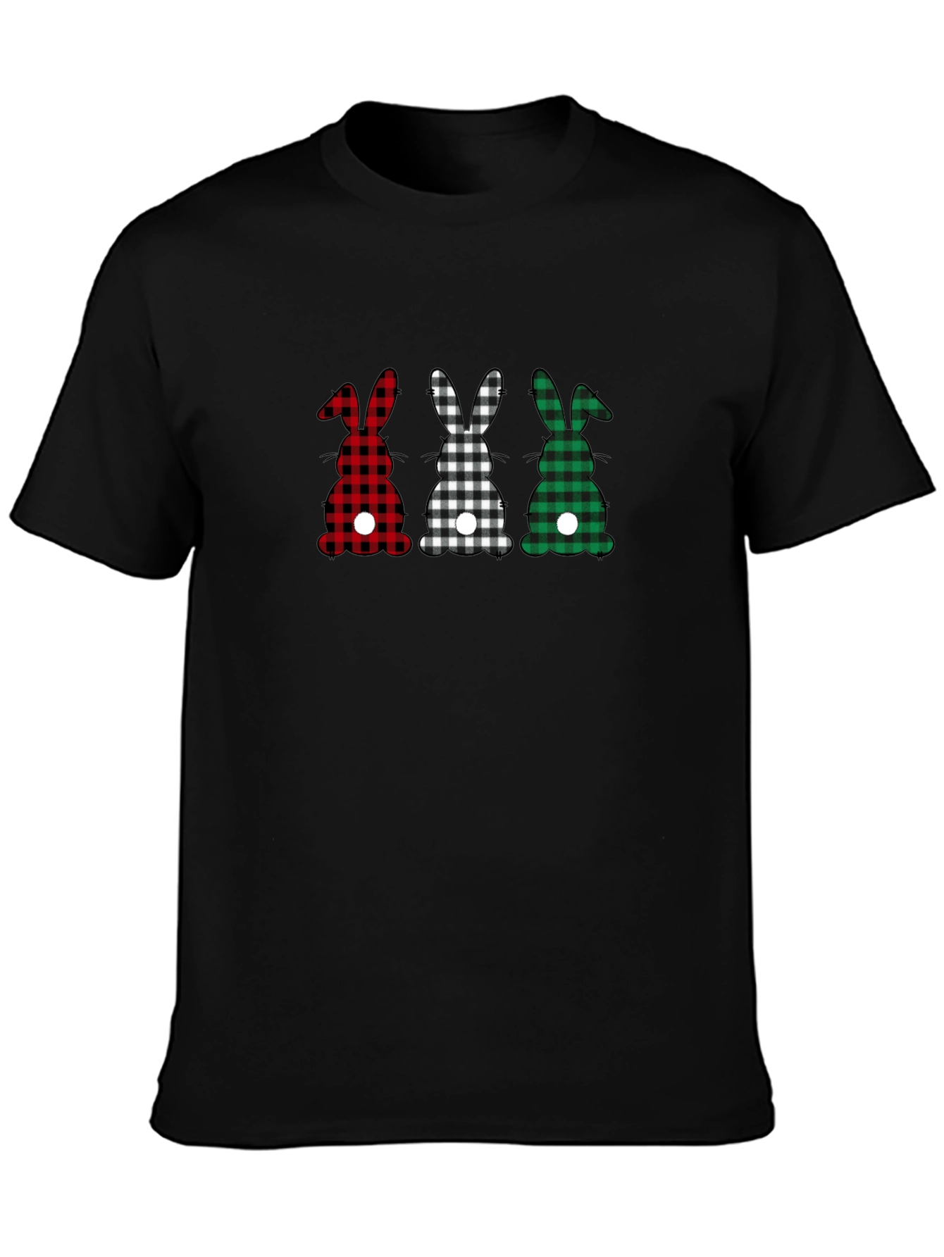 Buffalo Plaid Easter Bunny T-Shirt