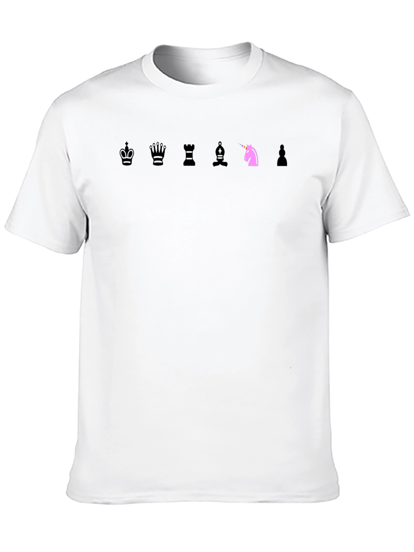 Chess Piece T-Shirt: Knight Unicorn Edition