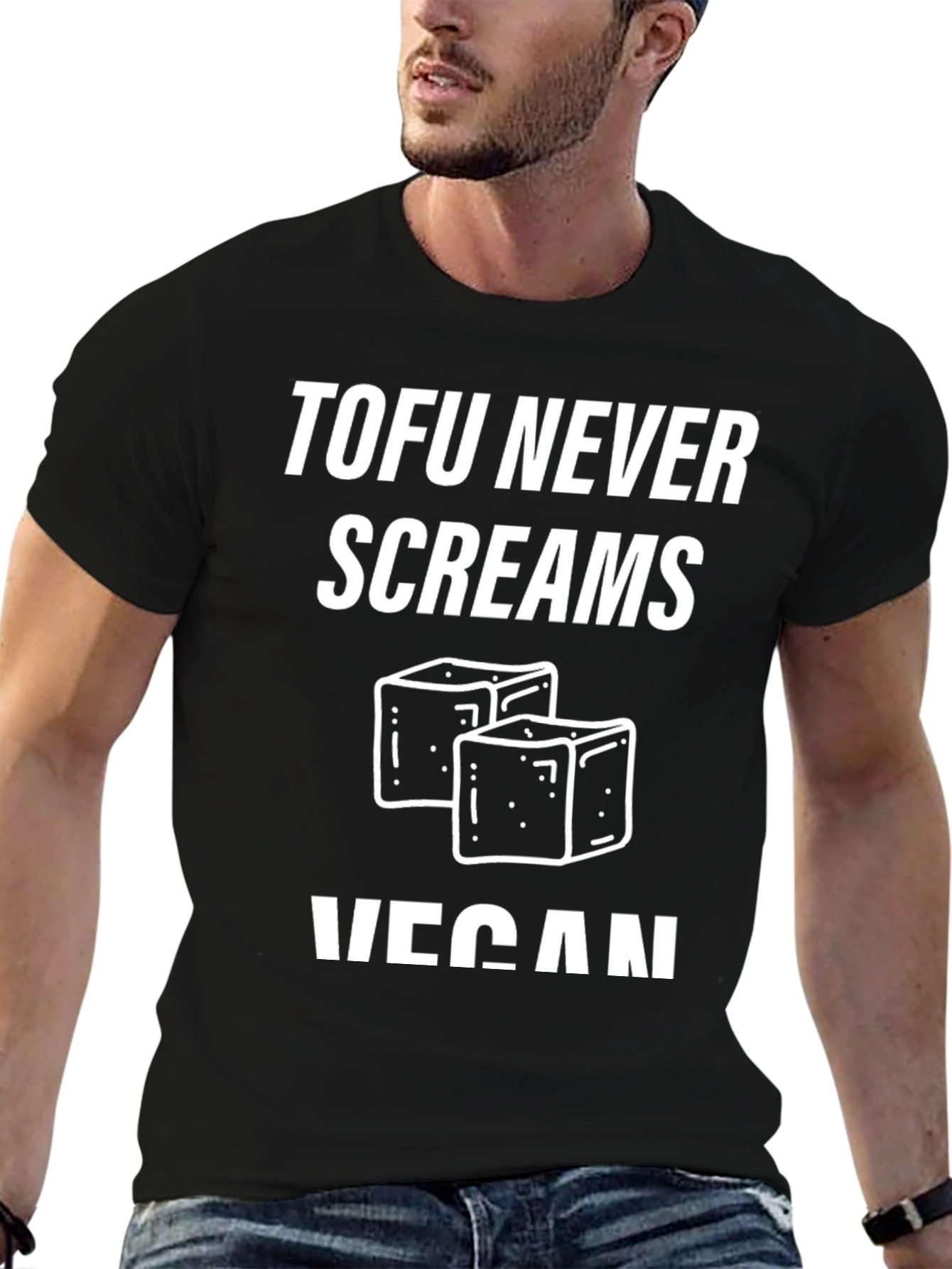 Vegan Tofu Graphic Tee - Never Screams