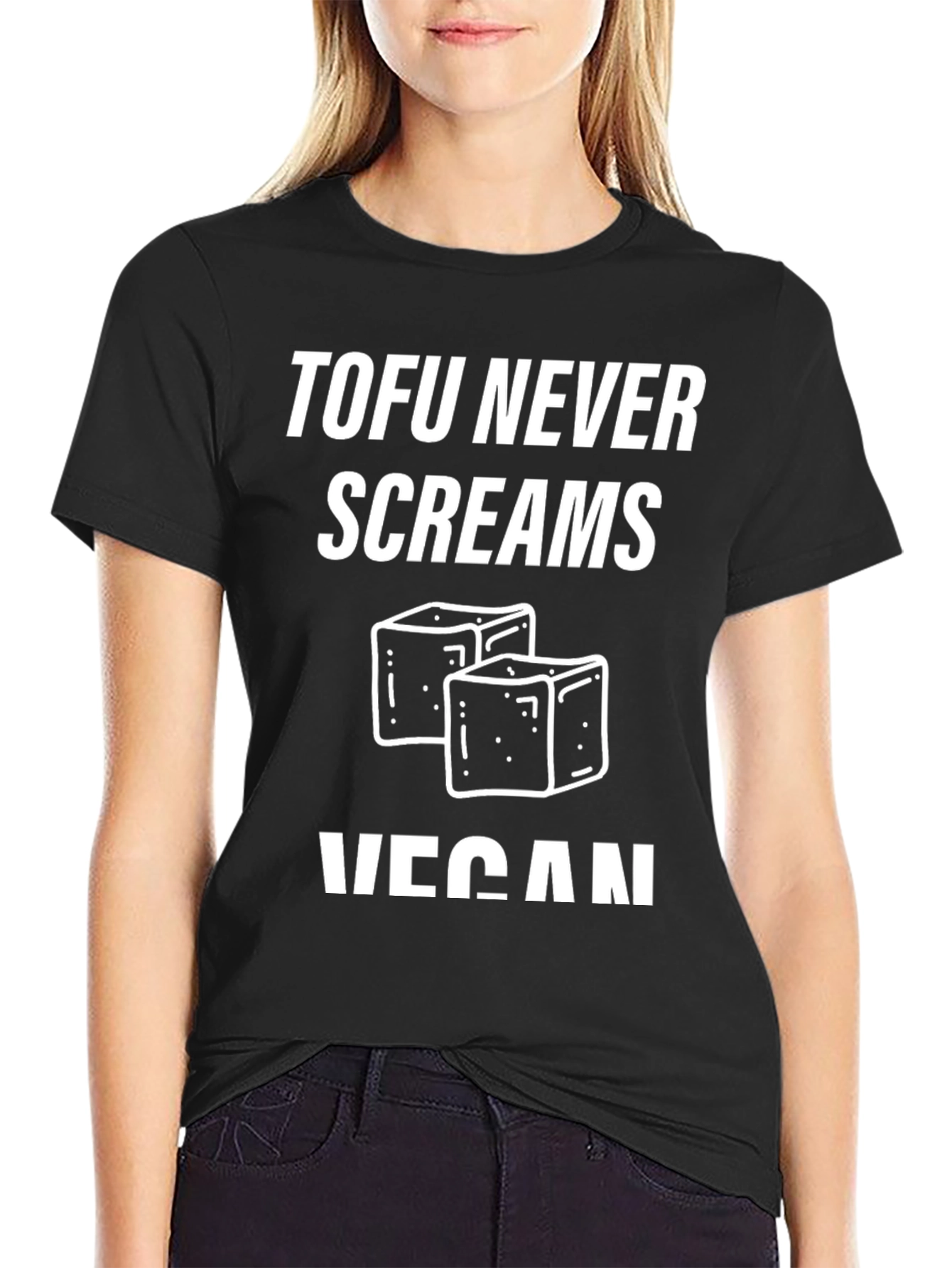 Vegan Tofu Graphic Tee - Never Screams