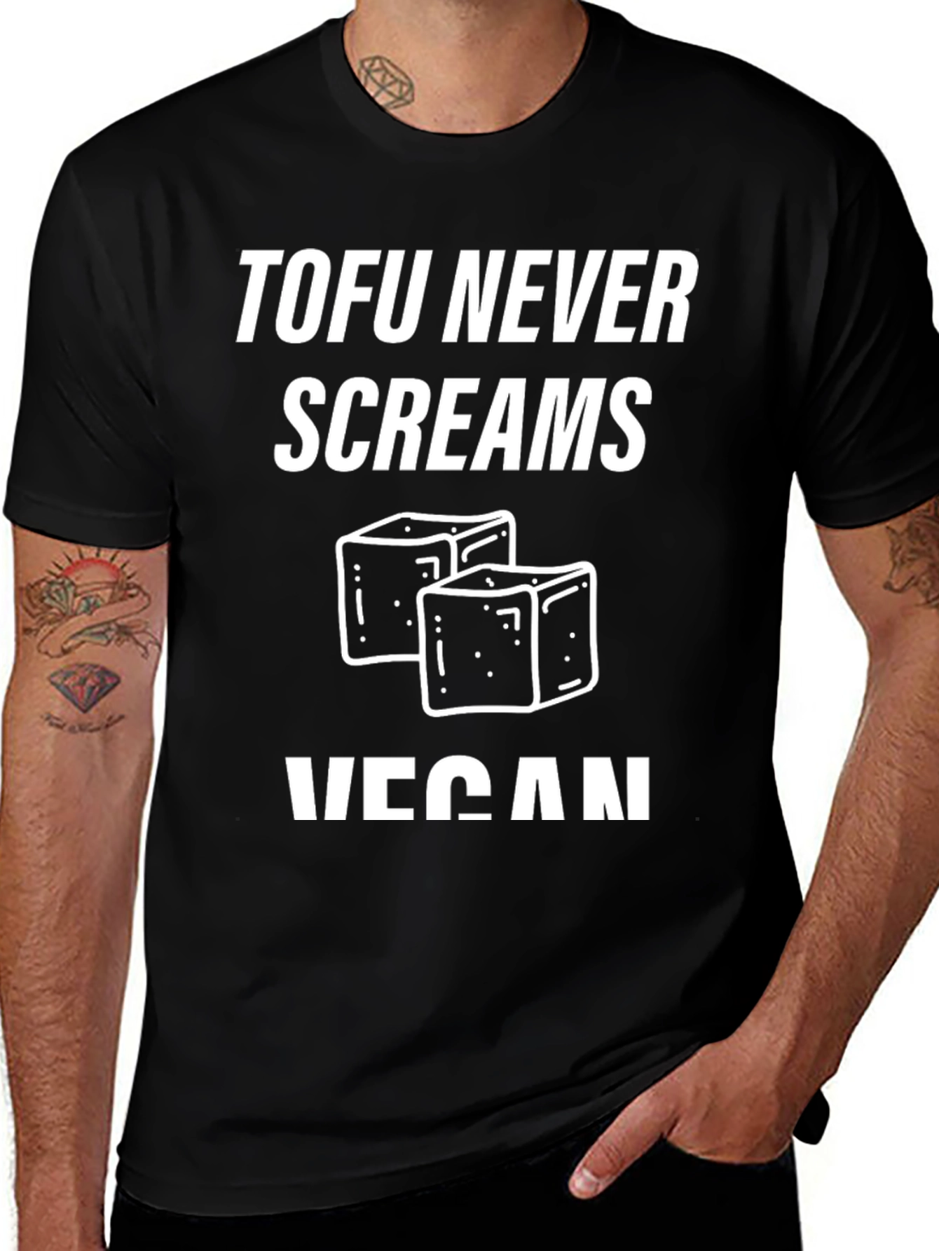 Vegan Tofu Graphic Tee - Never Screams