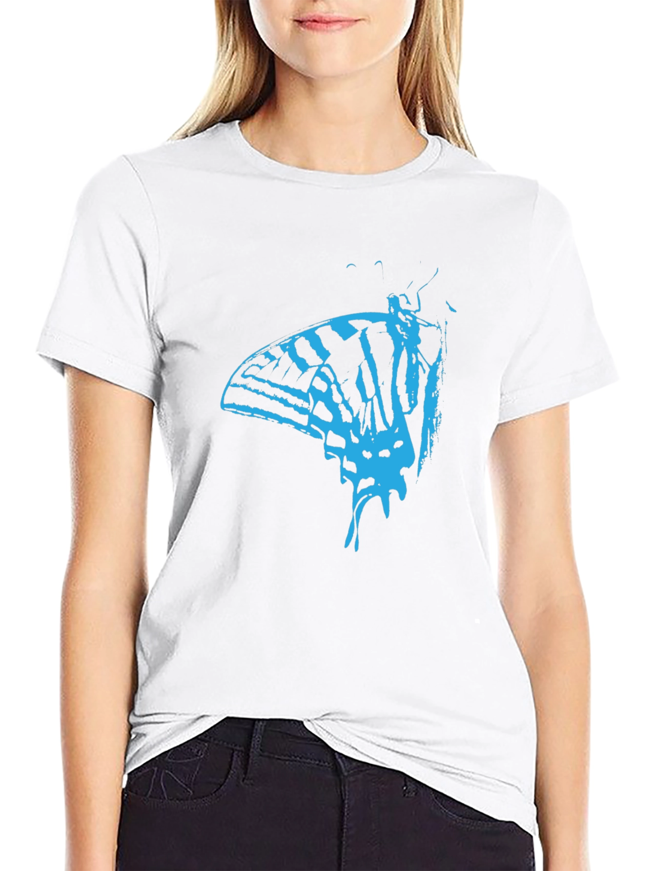 Butterfly Graphic Tee - Mens Black T-Shirt