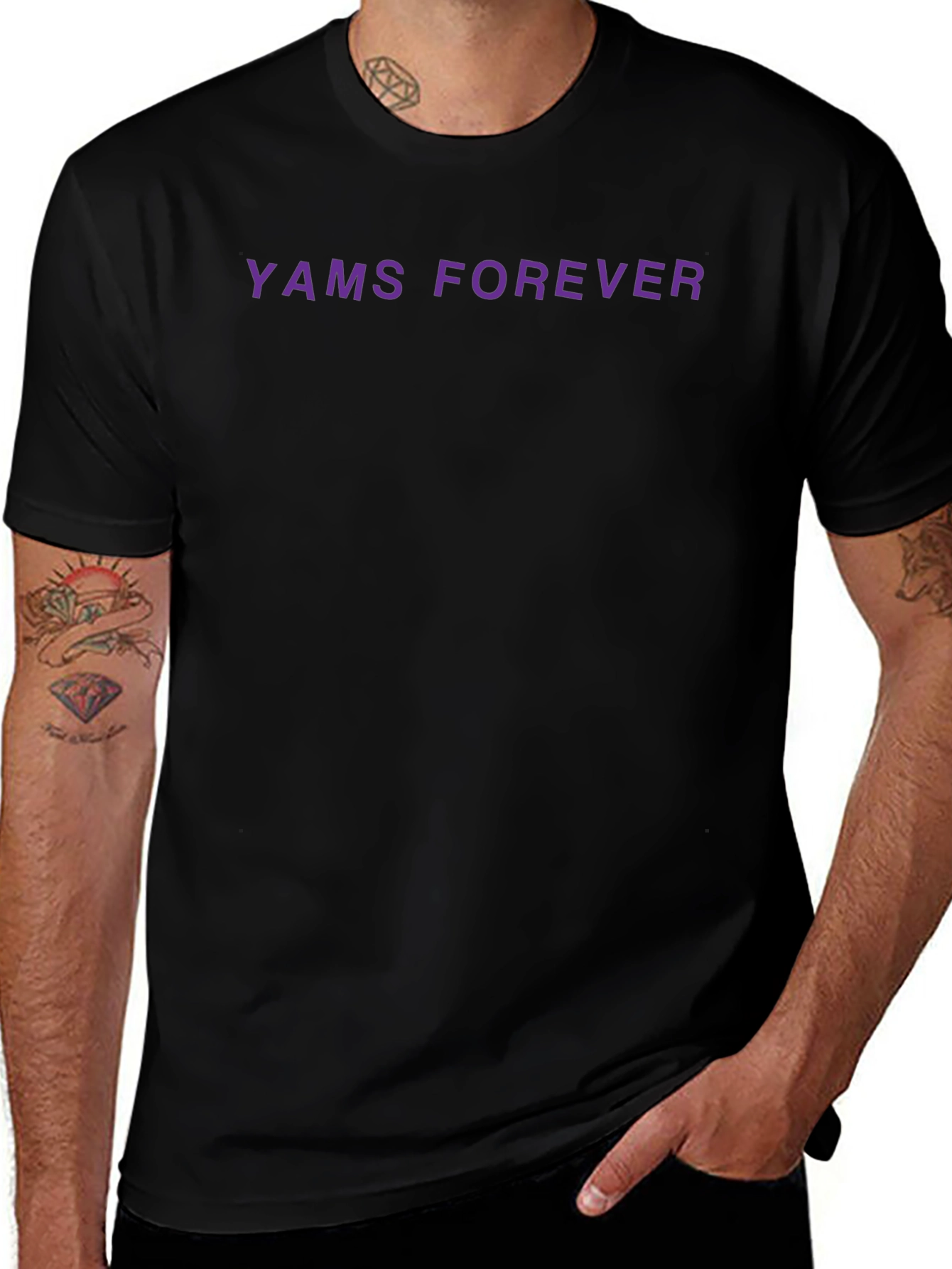 YAMS FOREVER Black T-Shirt