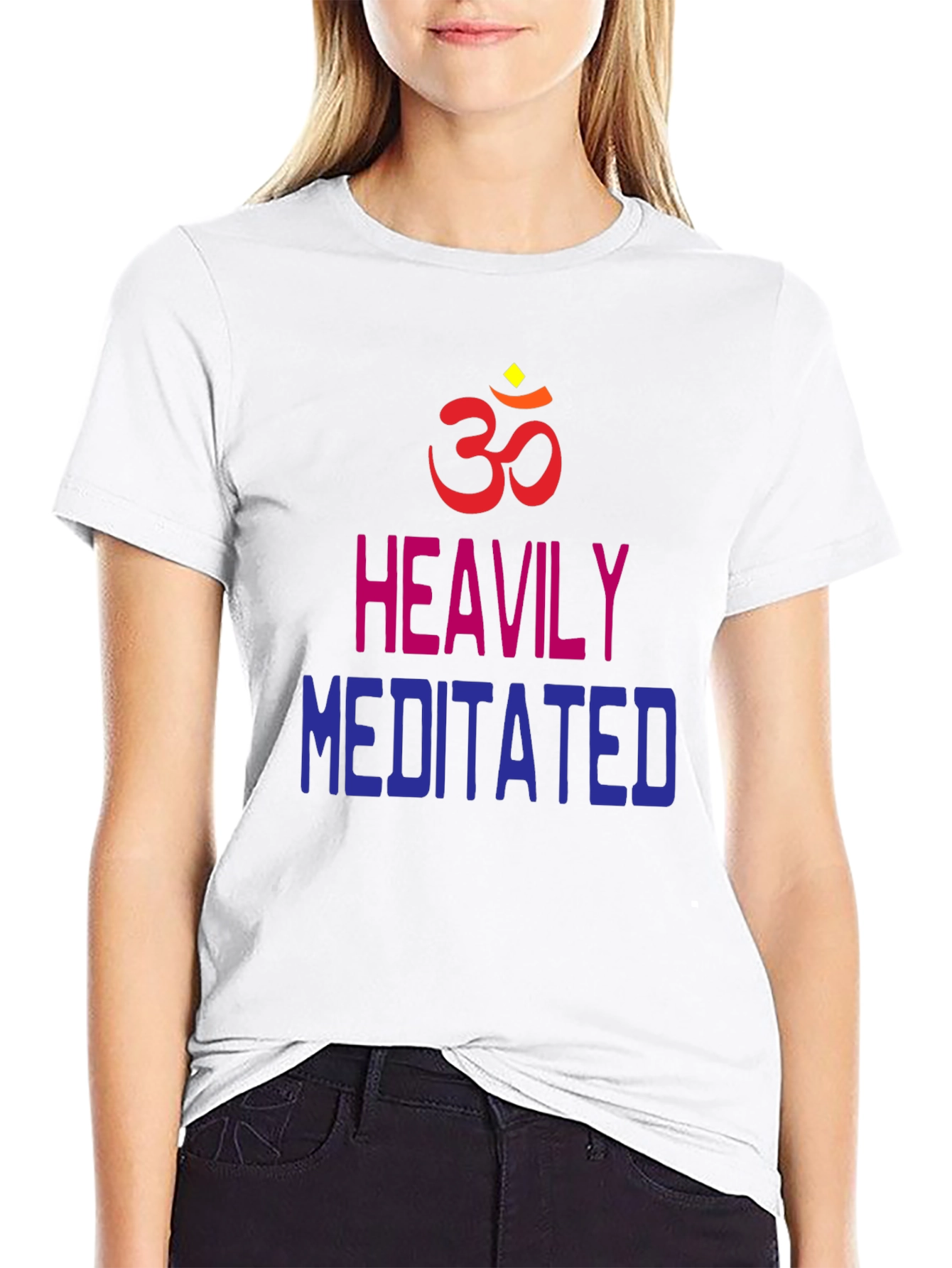 Heavily Meditated Graphic T-Shirt - Spiritual Om Symbol