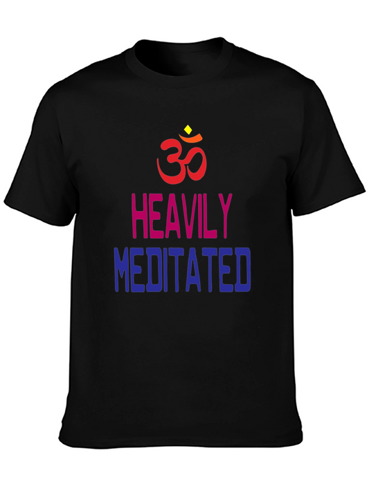 Heavily Meditated Graphic T-Shirt - Spiritual Om Symbol