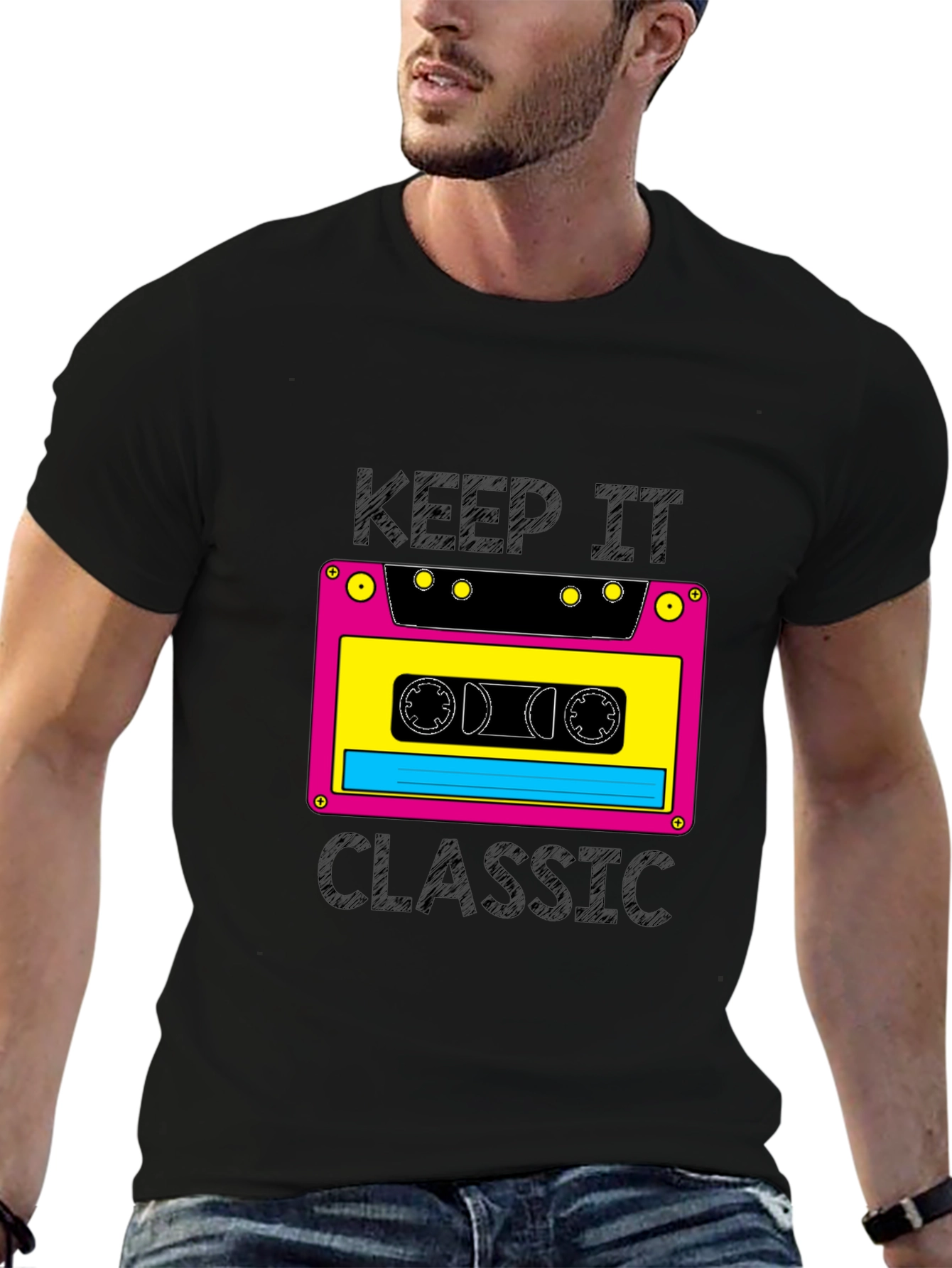 Retro Cassette Tape Graphic T-Shirt - Keep It Classic