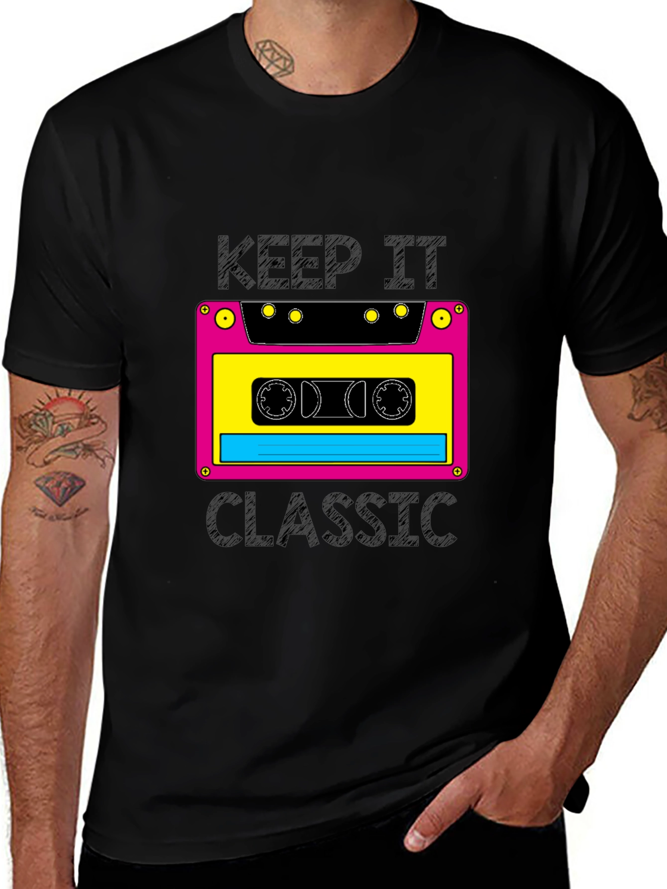 Retro Cassette Tape Graphic T-Shirt - Keep It Classic