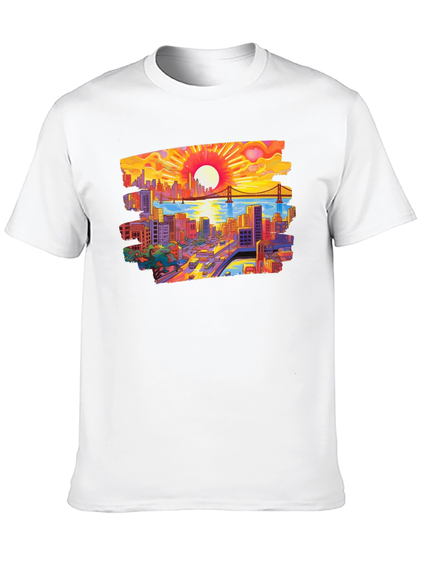 Cityscape Sunset Graphic Tee