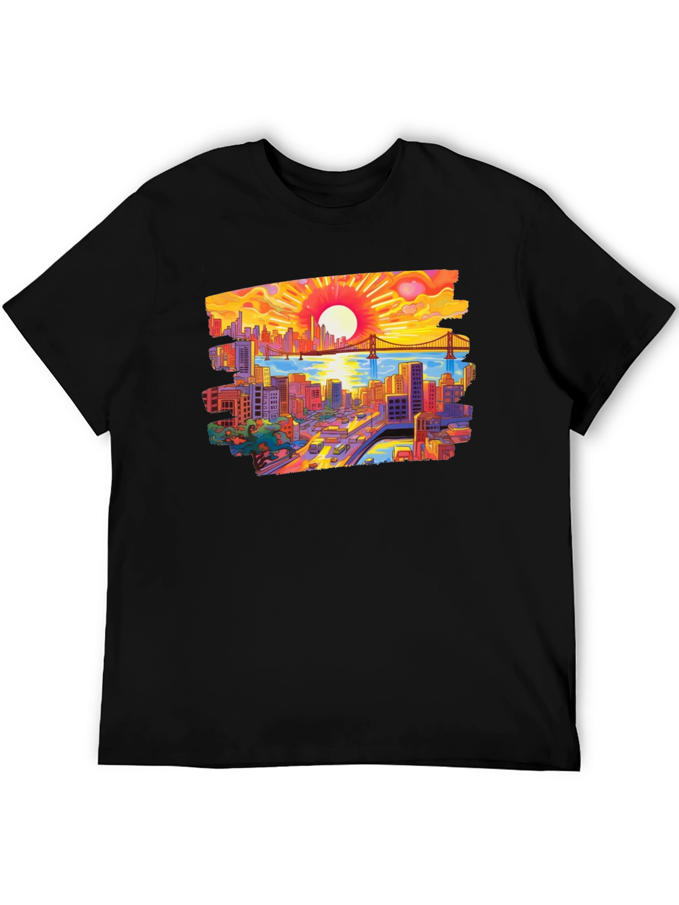 Cityscape Sunset Graphic Tee