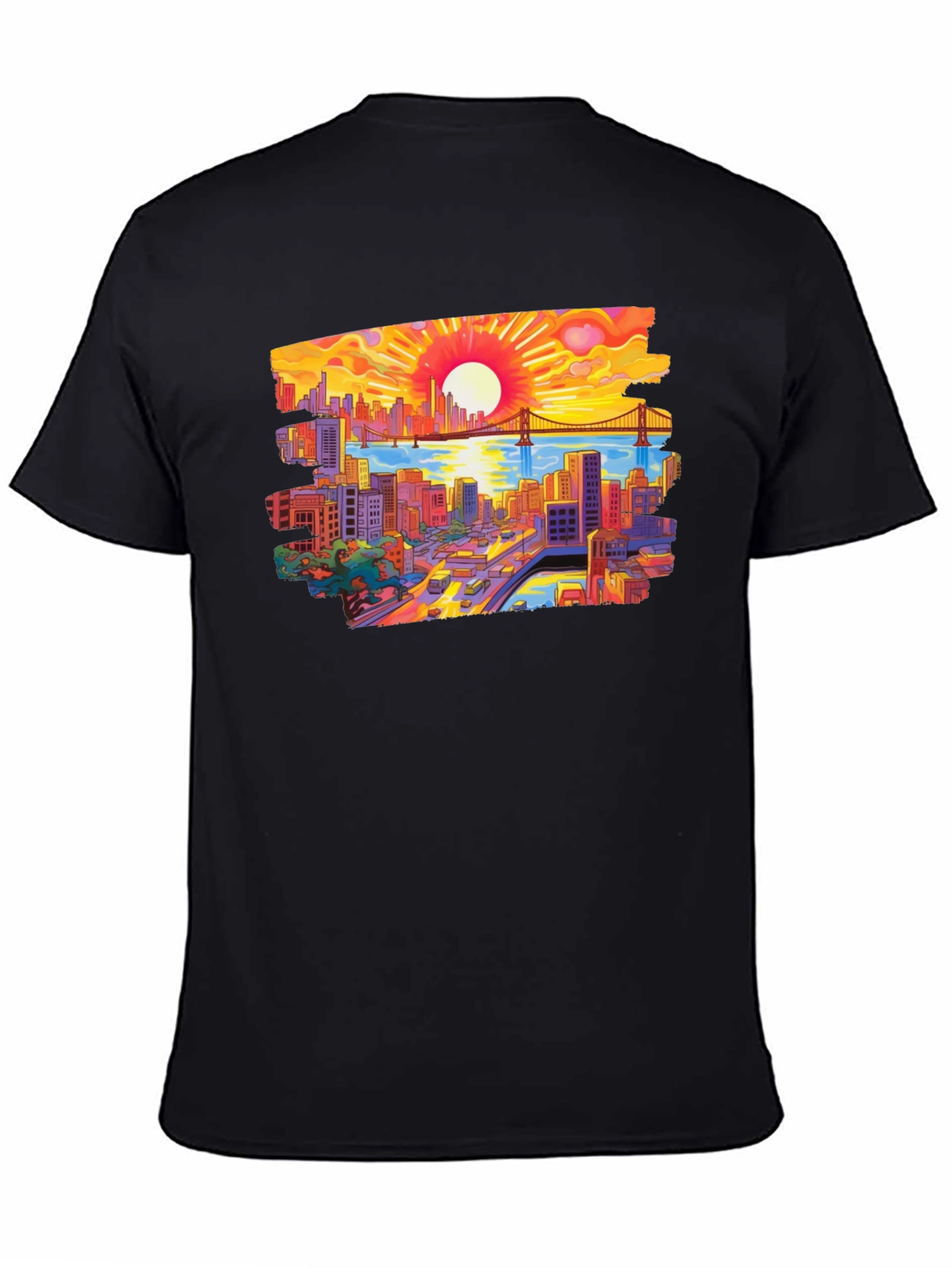 Cityscape Sunset Graphic Tee