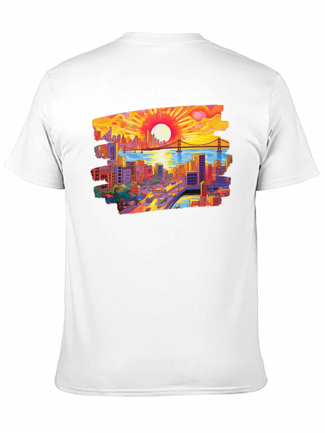 Cityscape Sunset Graphic Tee