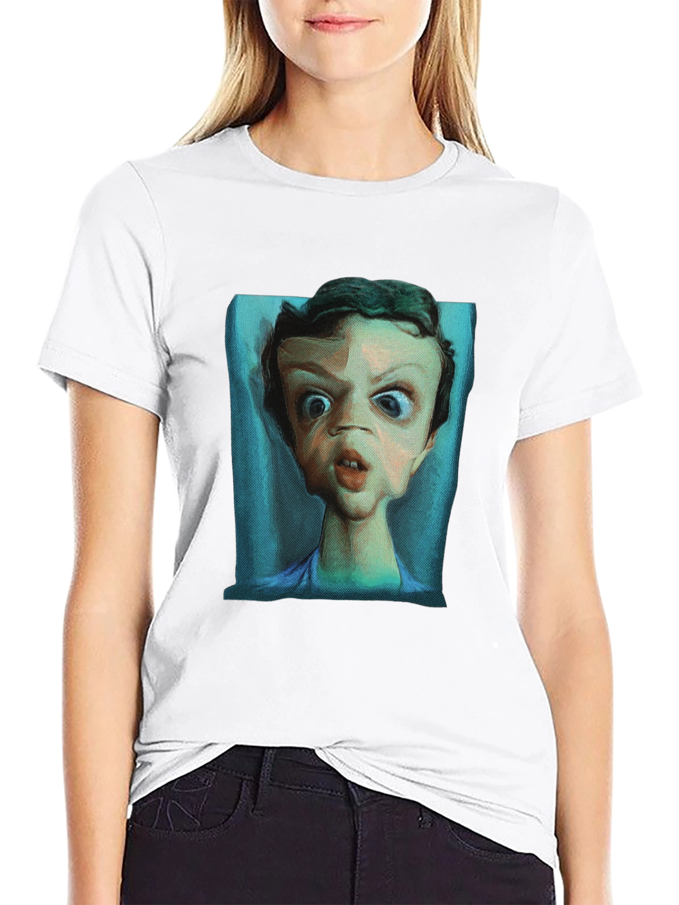 Expressionist Portrait T-Shirt - Unique Graphic Tee