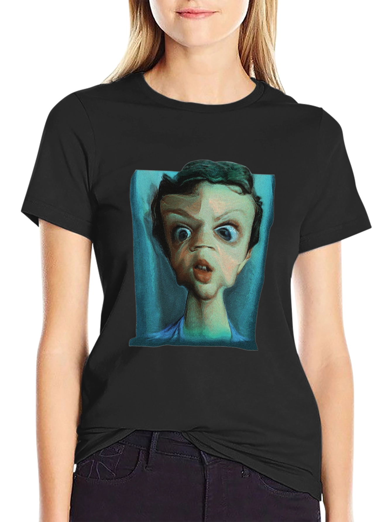Expressionist Portrait T-Shirt - Unique Graphic Tee