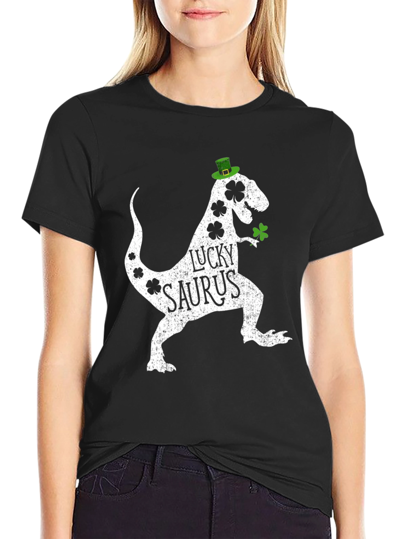 Lucky Saurus St. Patricks Day Graphic Tee
