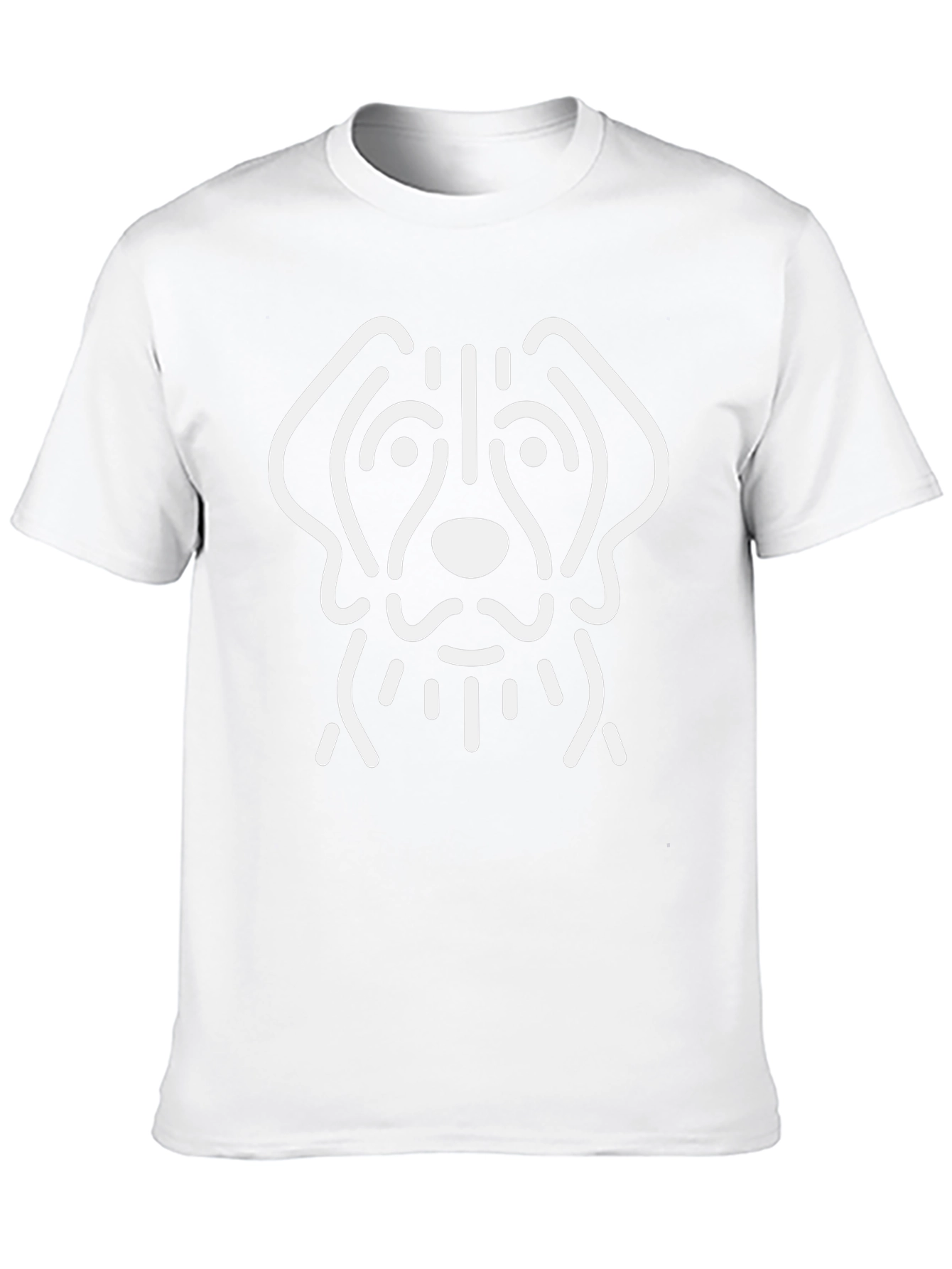 Minimalist Dog Graphic Tee - Black