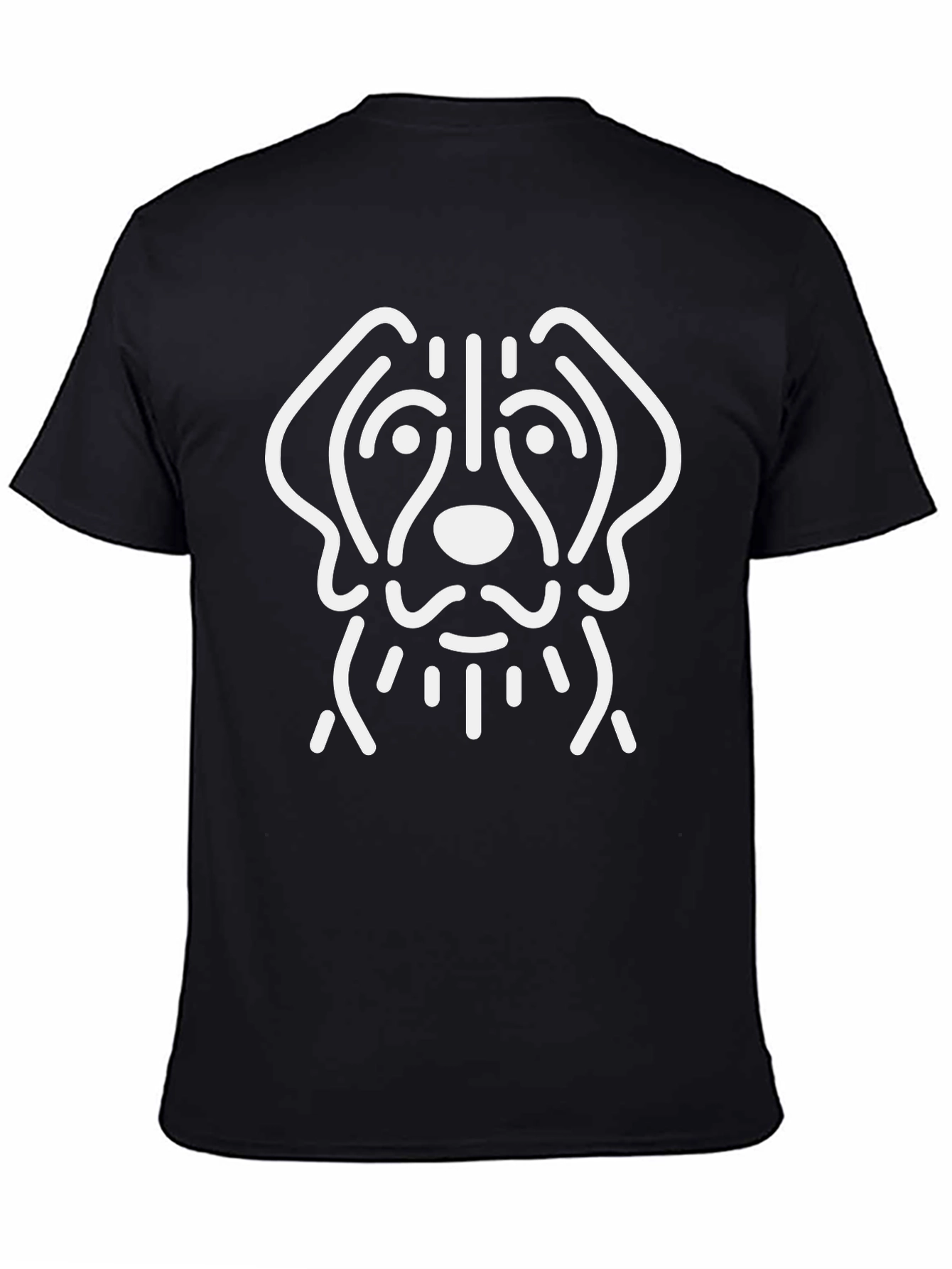 Minimalist Dog Graphic Tee - Black