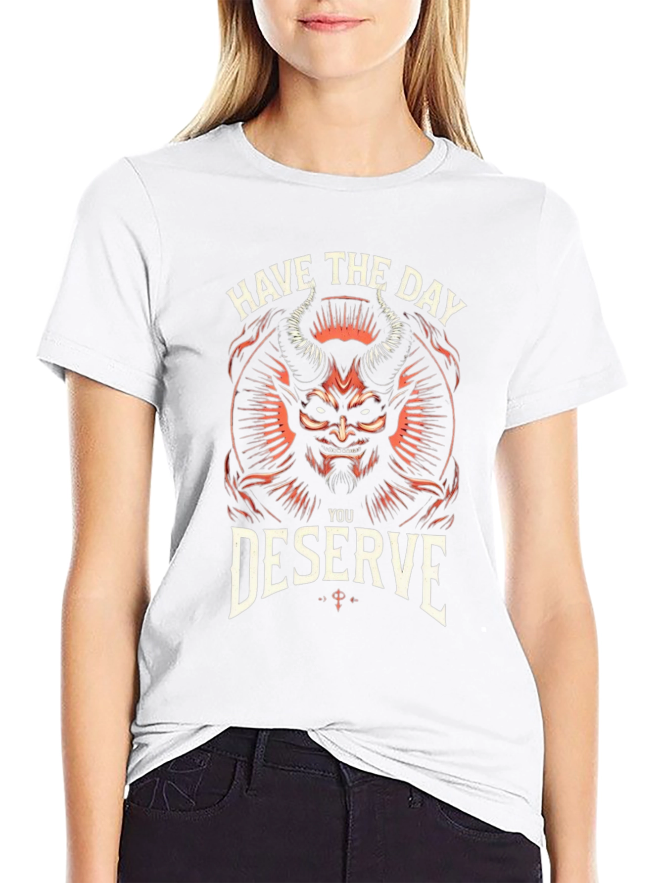 Have the Day You Deserve Graphic Tee - Black