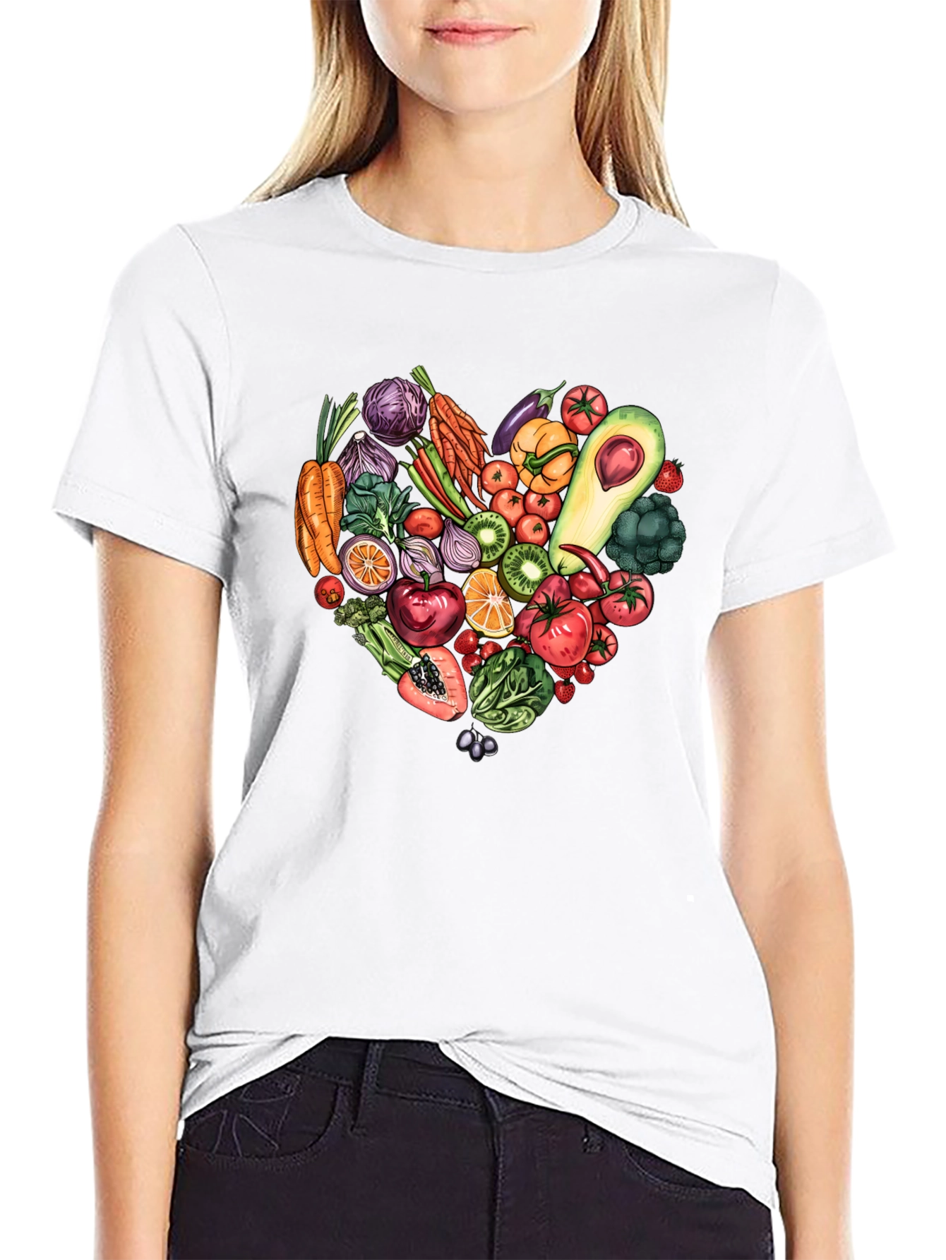 Vegetarian Heart T-Shirt - Eat Your Greens!