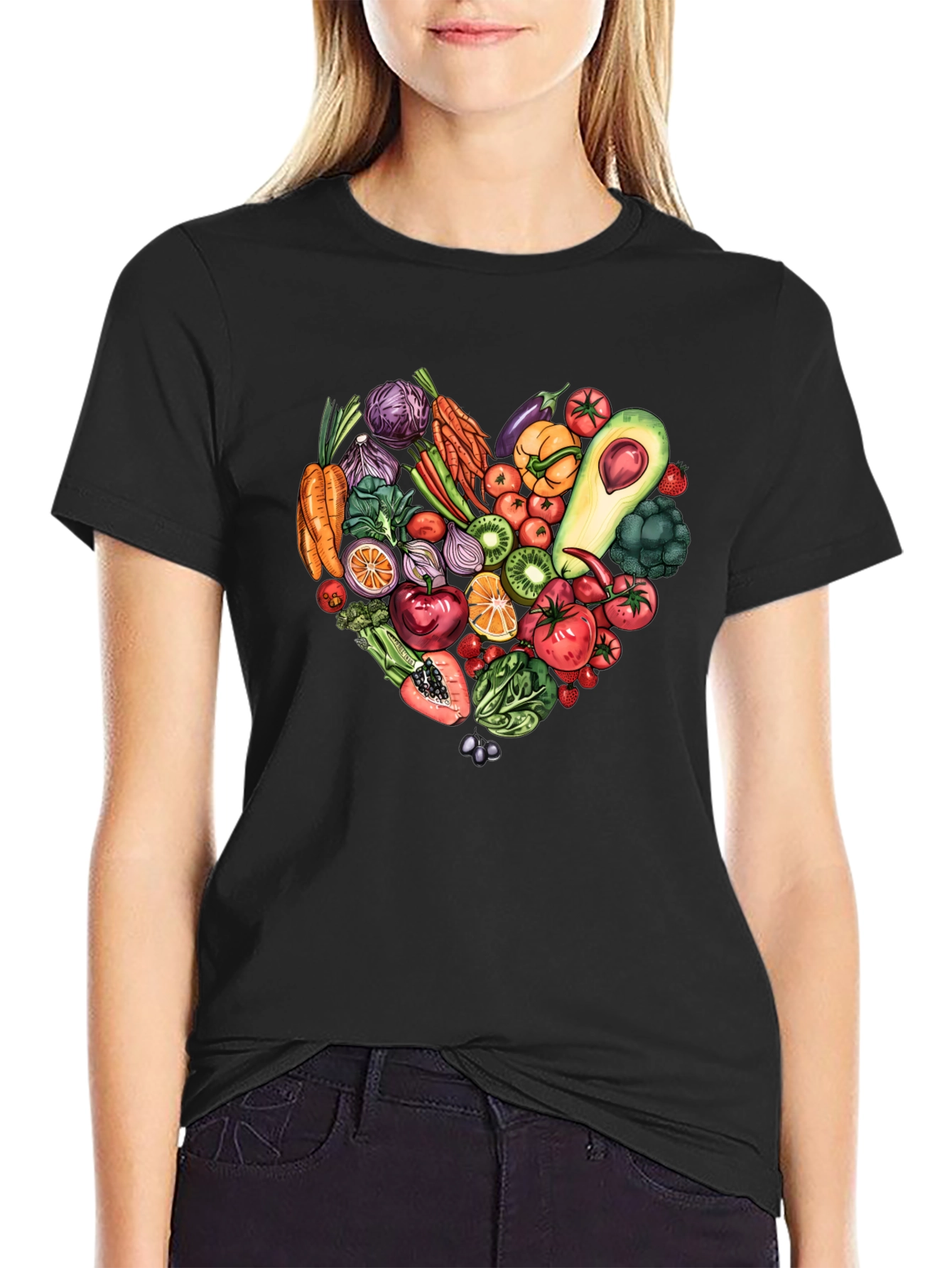 Vegetarian Heart T-Shirt - Eat Your Greens!