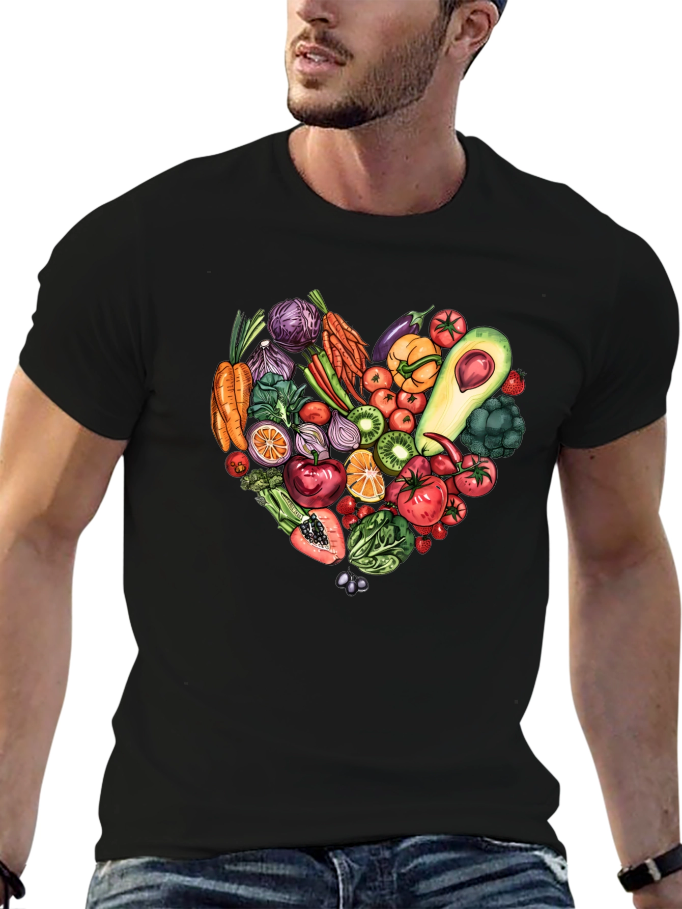 Vegetarian Heart T-Shirt - Eat Your Greens!