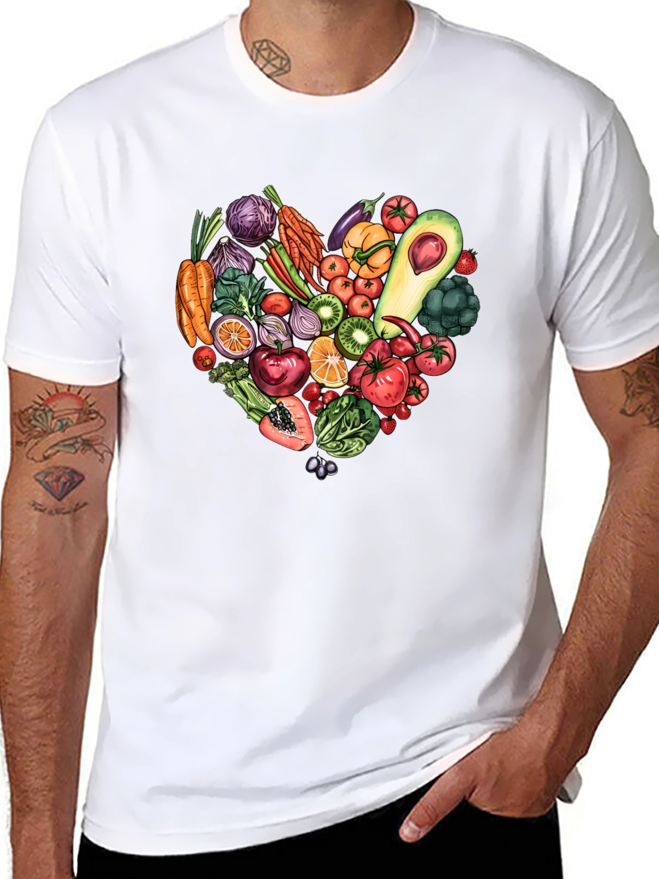 Vegetarian Heart T-Shirt - Eat Your Greens!