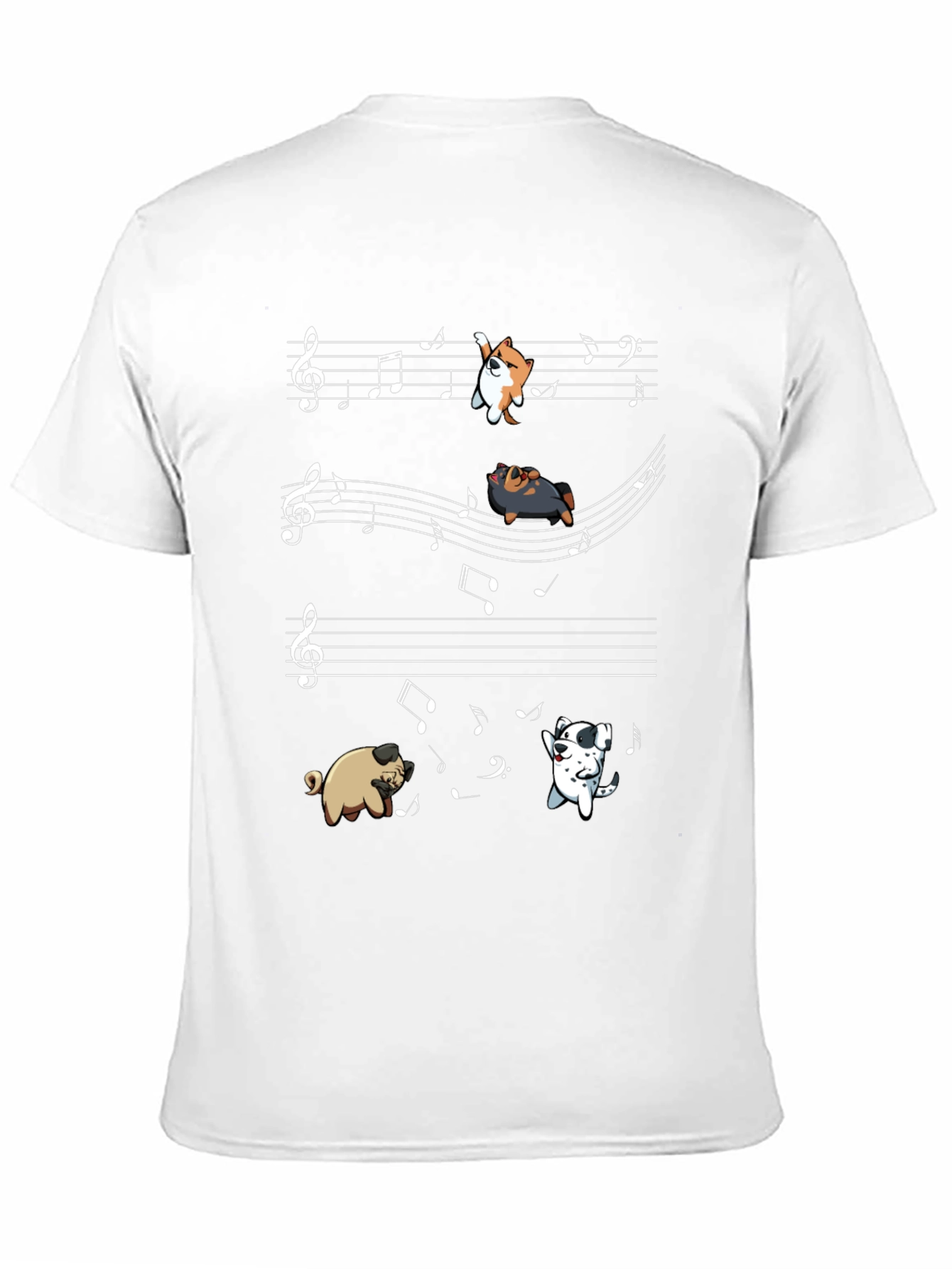 Dog Musical Notes T-Shirt
