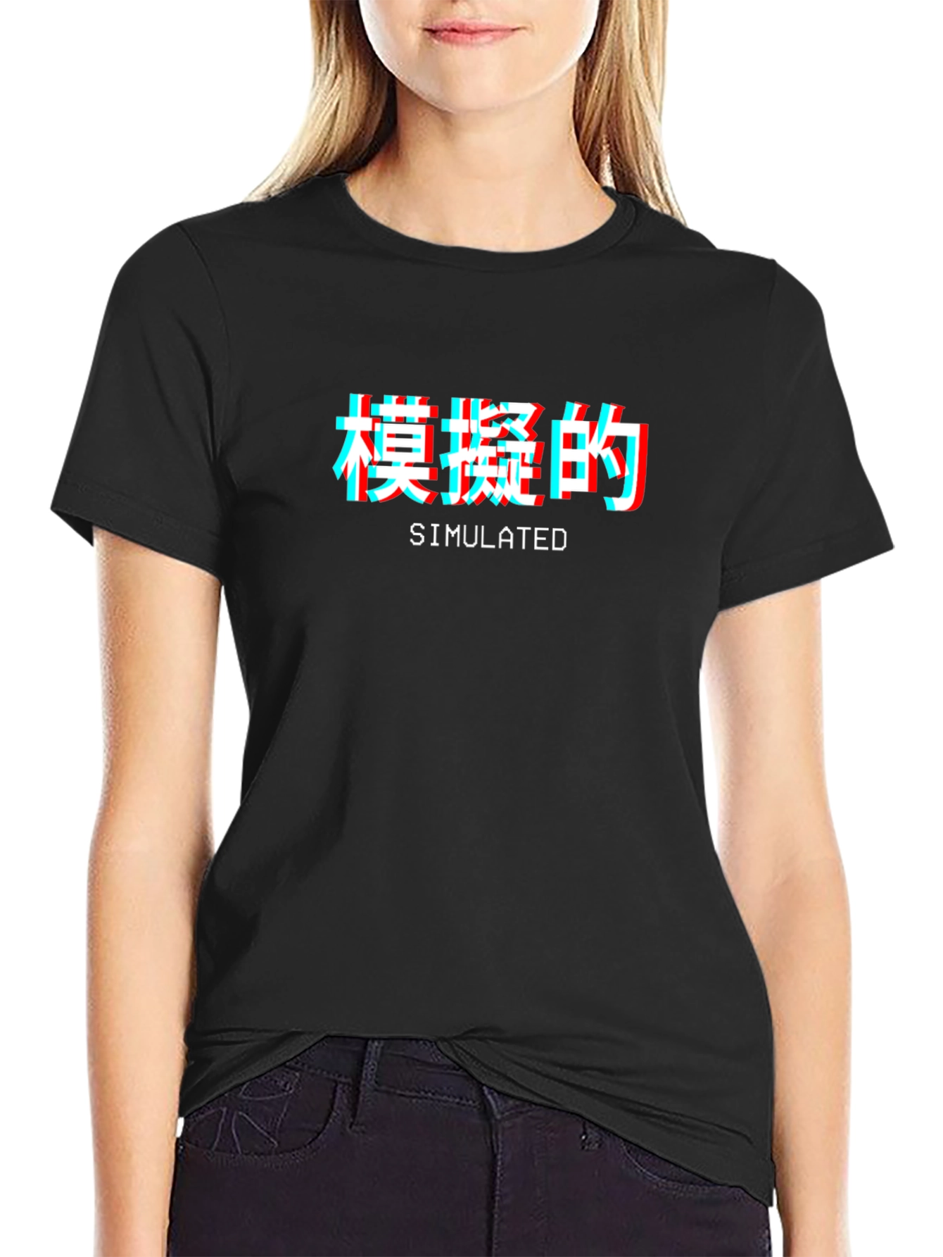 Simulated Graphic Tee - Trendy Streetwear