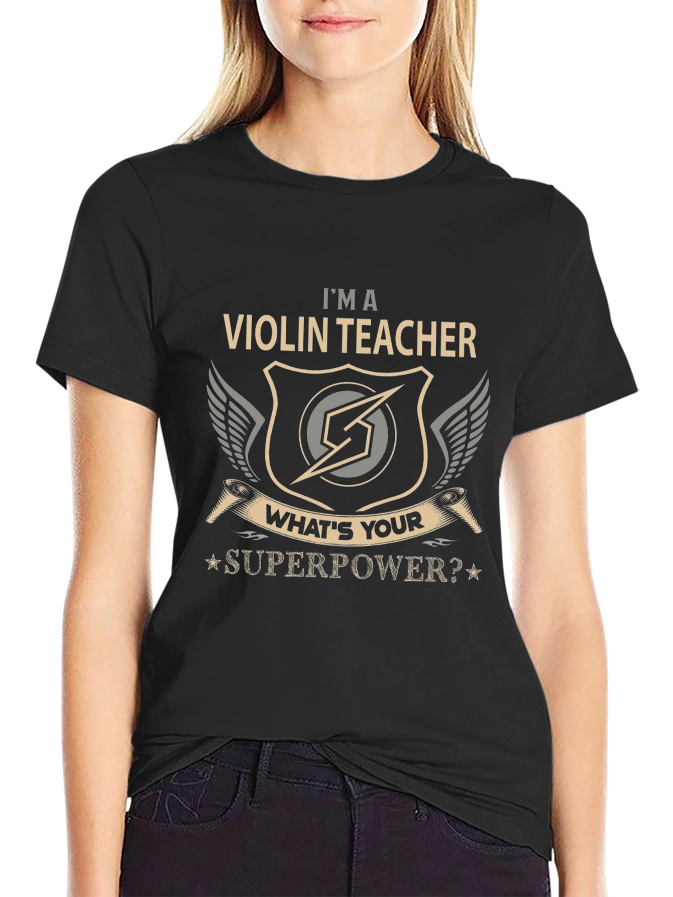 Violin Teacher Superpower T-Shirt