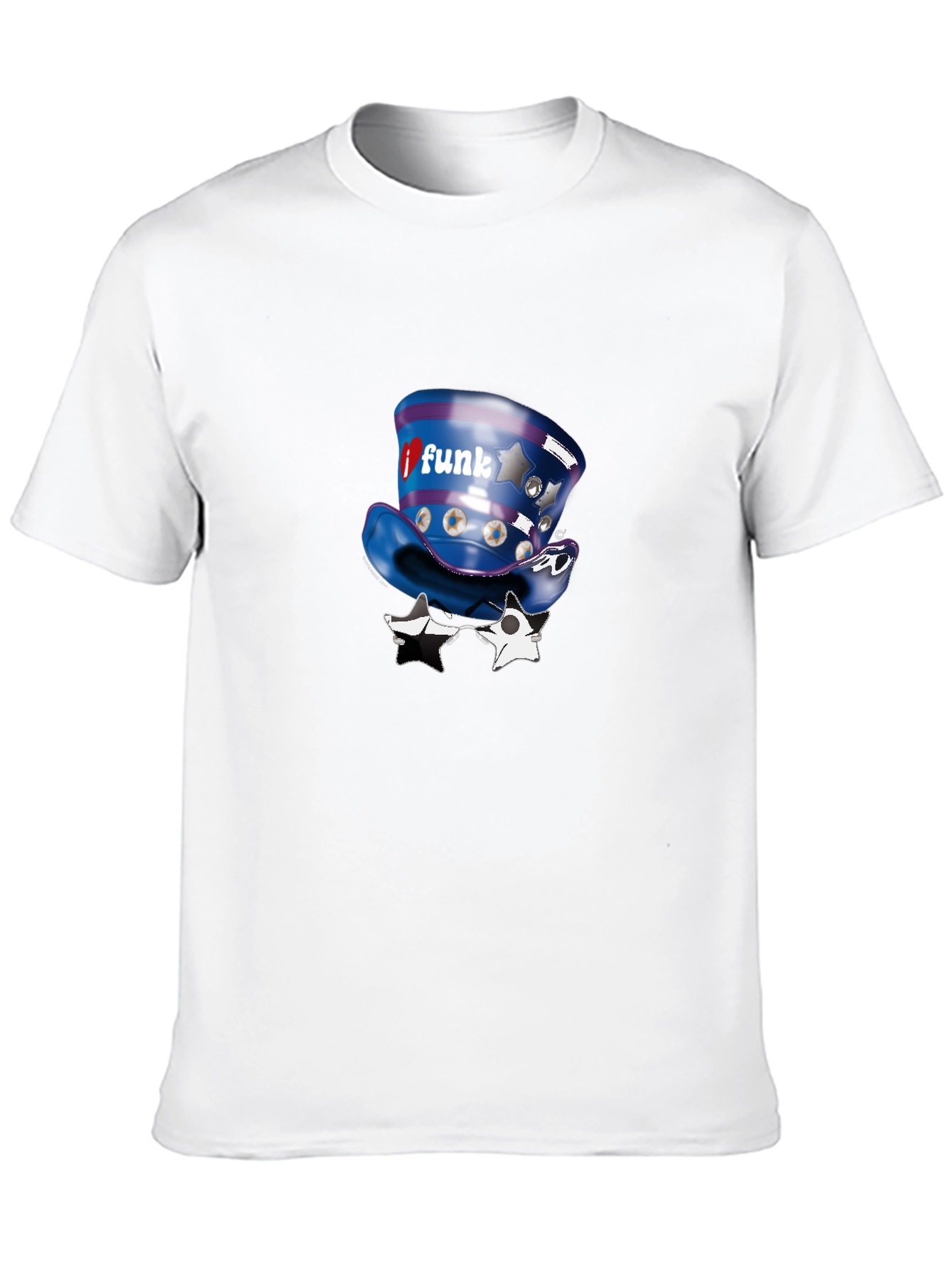 Funky Hat & Glasses Black Graphic Tee