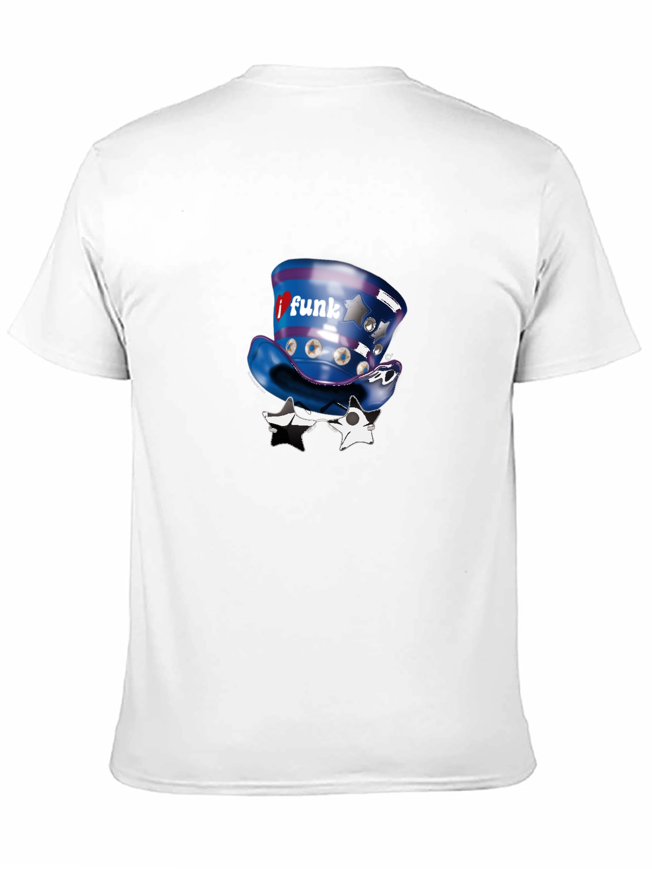 Funky Hat & Glasses Black Graphic Tee