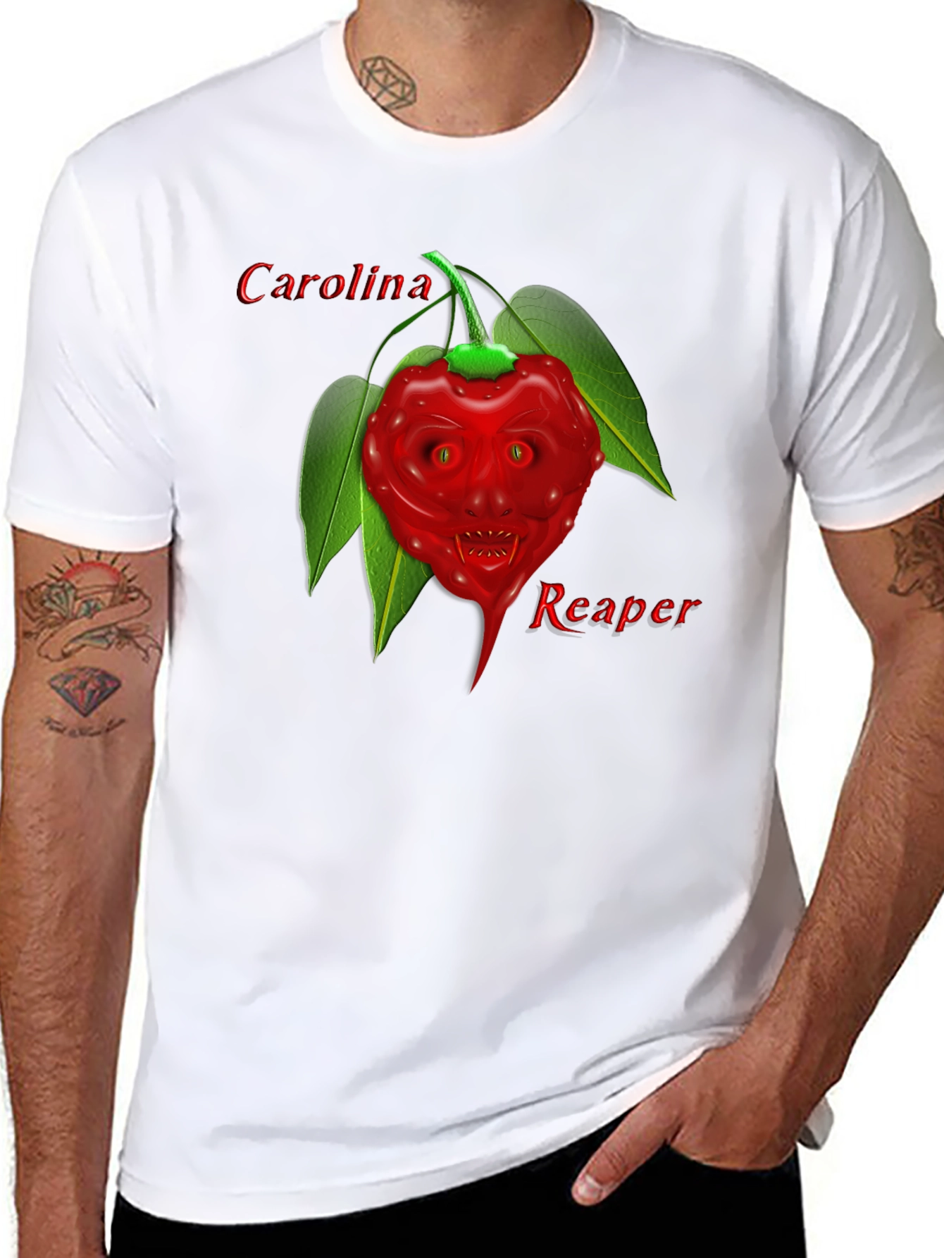 Carolina Reaper Graphic Tee - Spicy Pepper Design