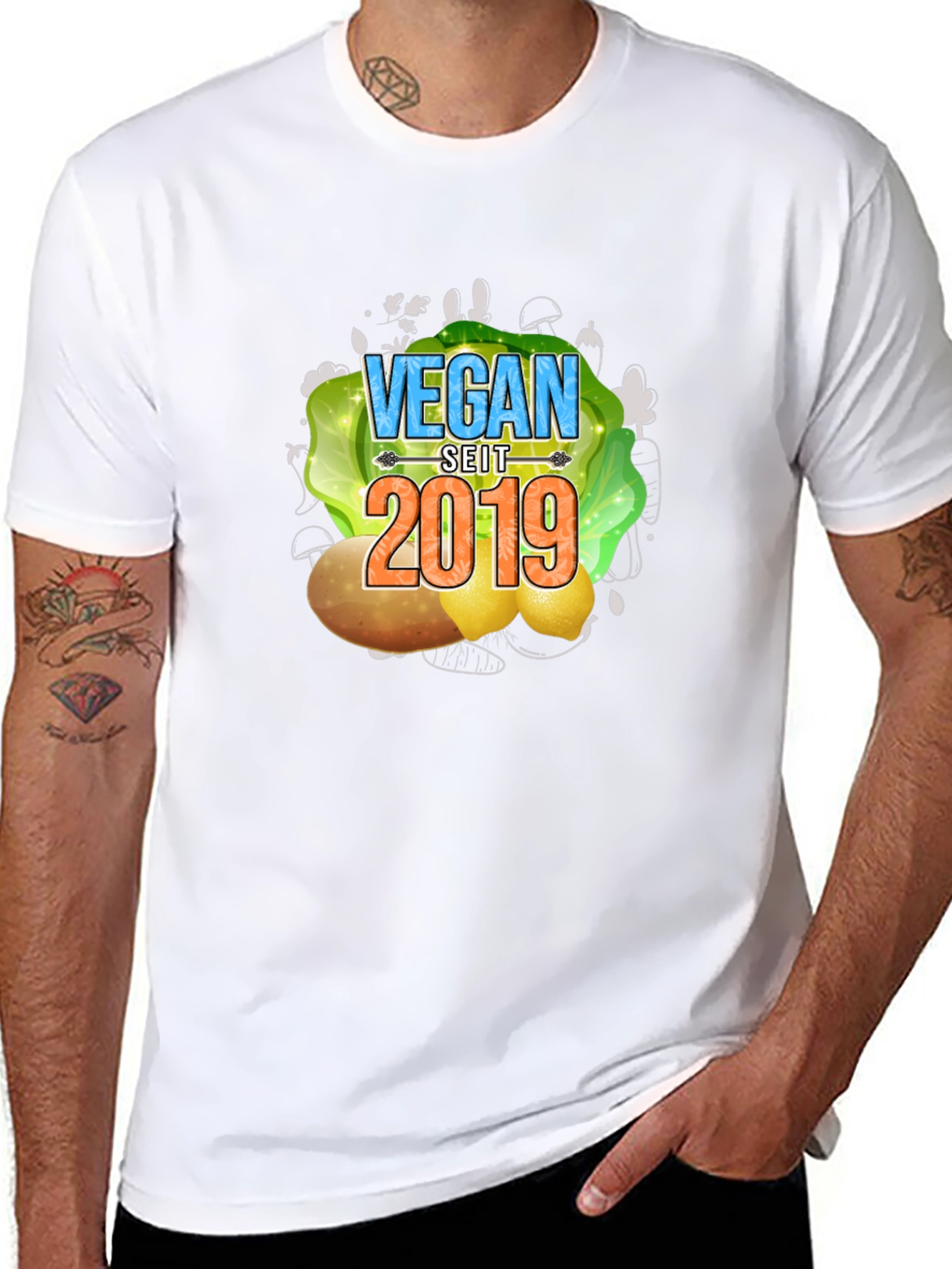 Vegan Seit 2019 T-Shirt - Black Vegan Tee