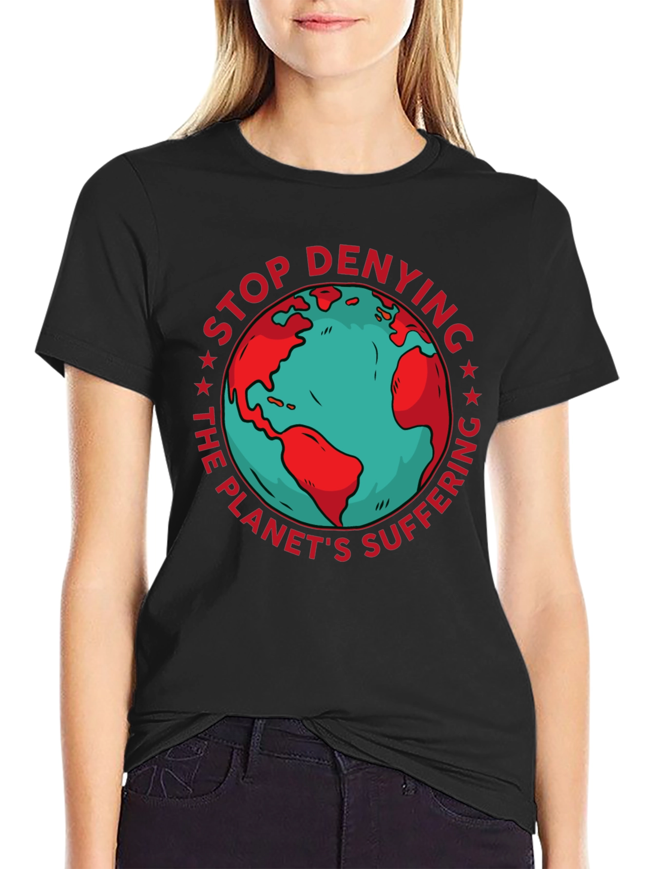 Earth Awareness Graphic Tee - Stop Denying!