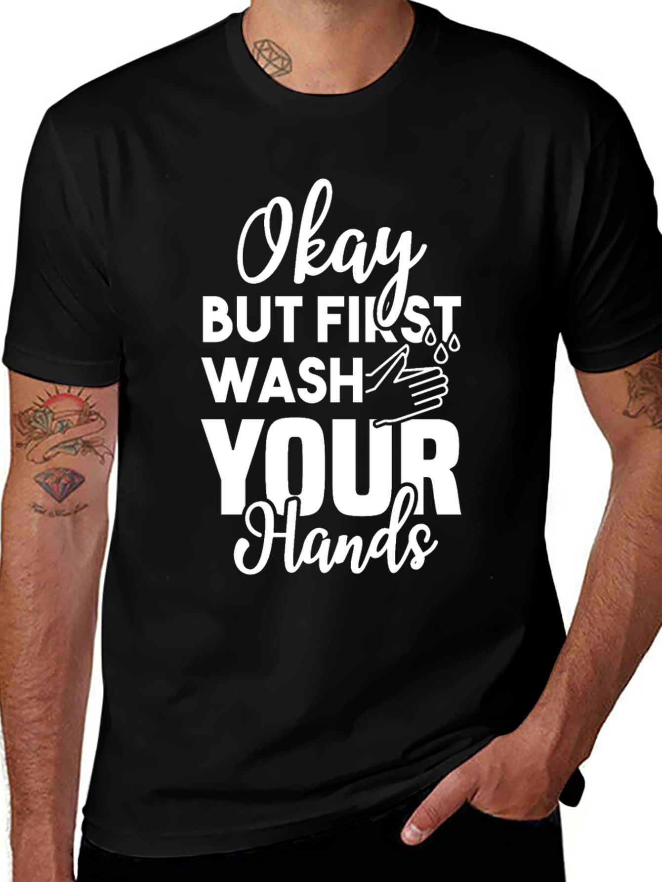 Wash Your Hands T-Shirt - Funny Hygiene Tee