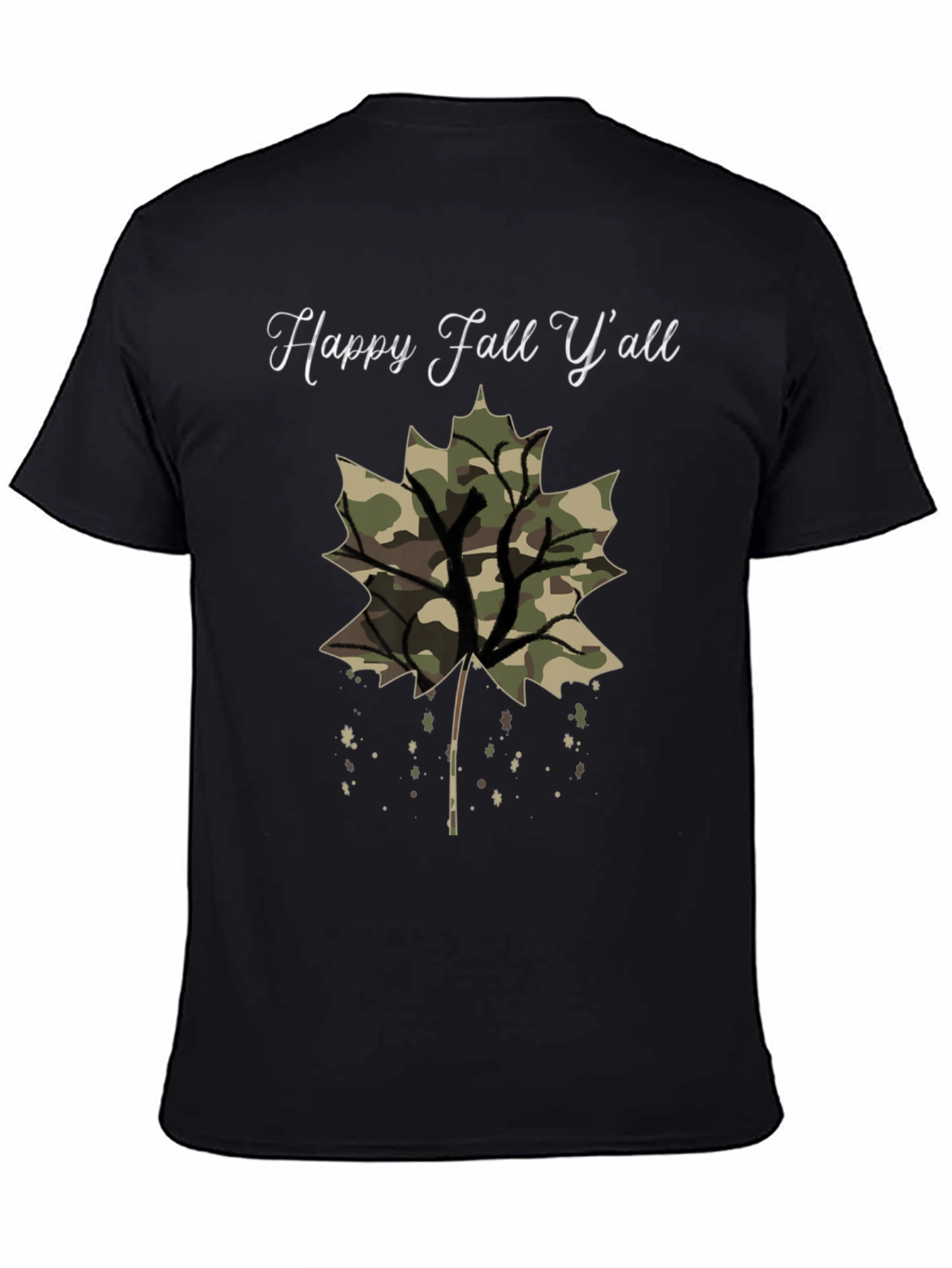 Happy Fall Yall Camo Leaf T-Shirt