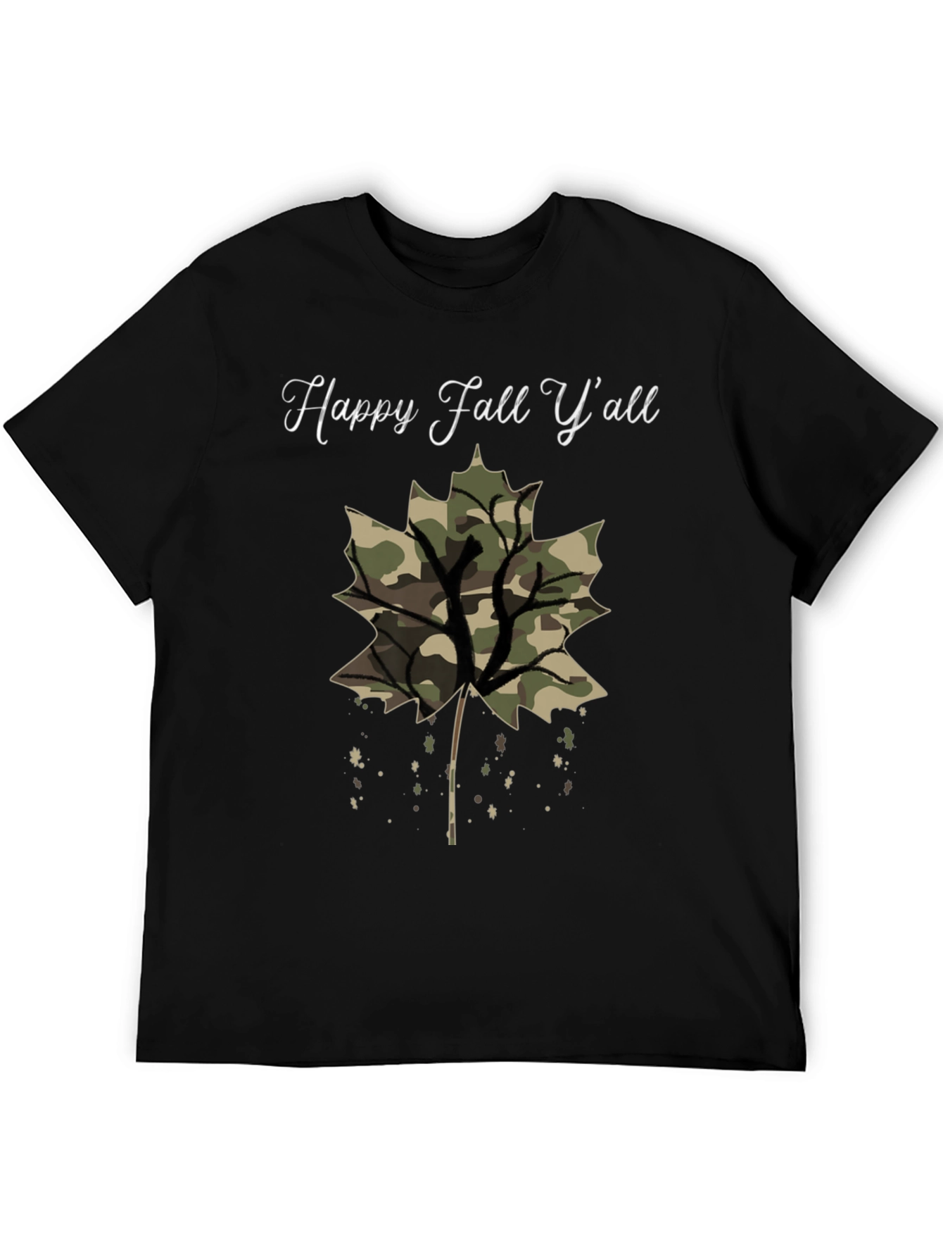 Happy Fall Yall Camo Leaf T-Shirt