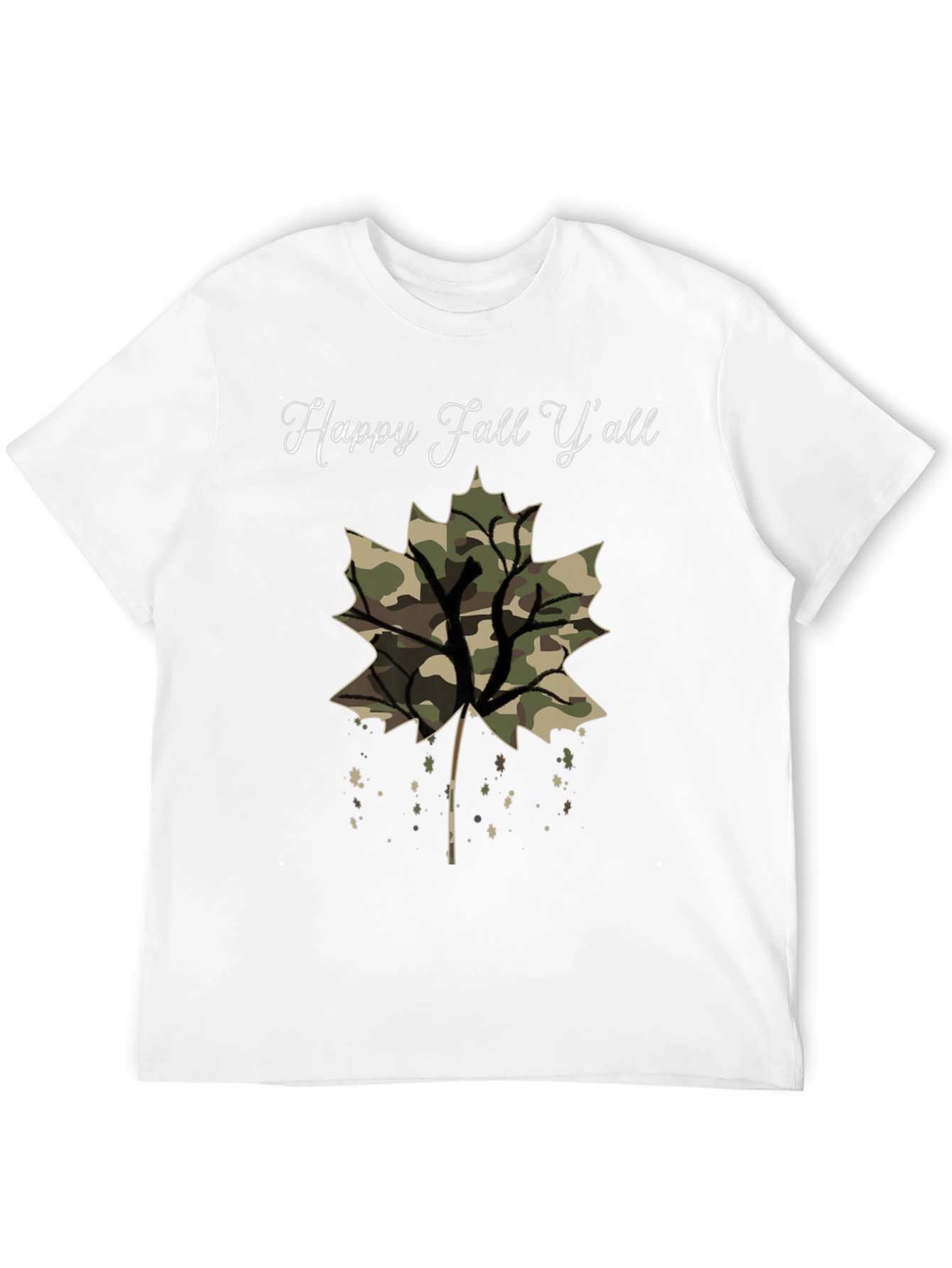 Happy Fall Yall Camo Leaf T-Shirt