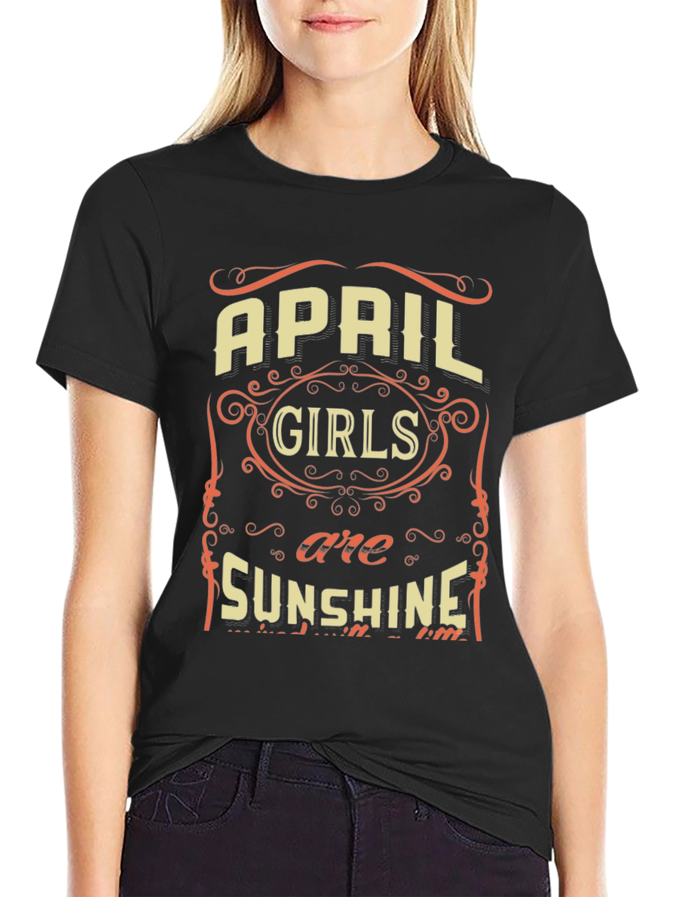 April Girls Sunshine Graphic Tee - Birthday Gift