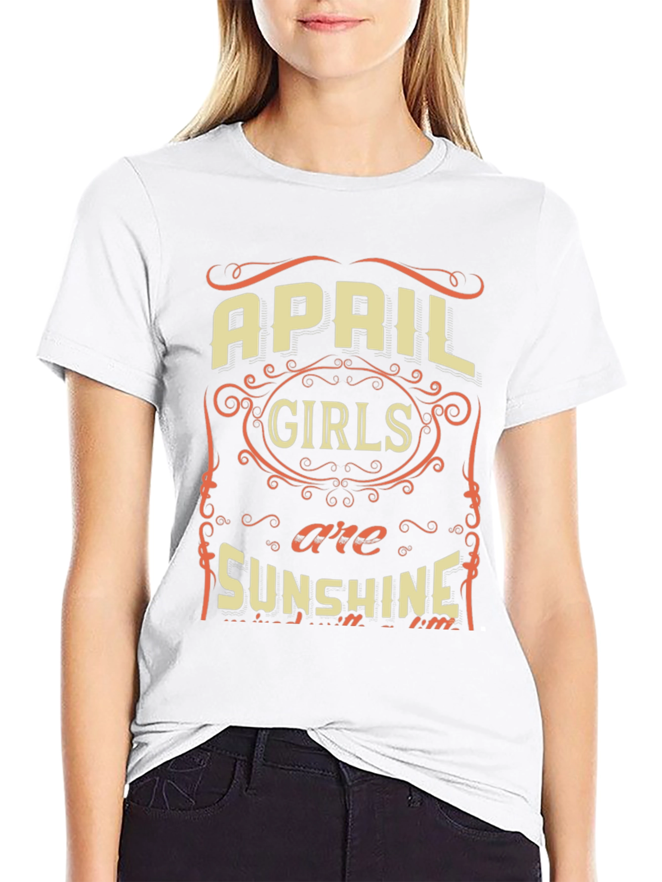 April Girls Sunshine Graphic Tee - Birthday Gift