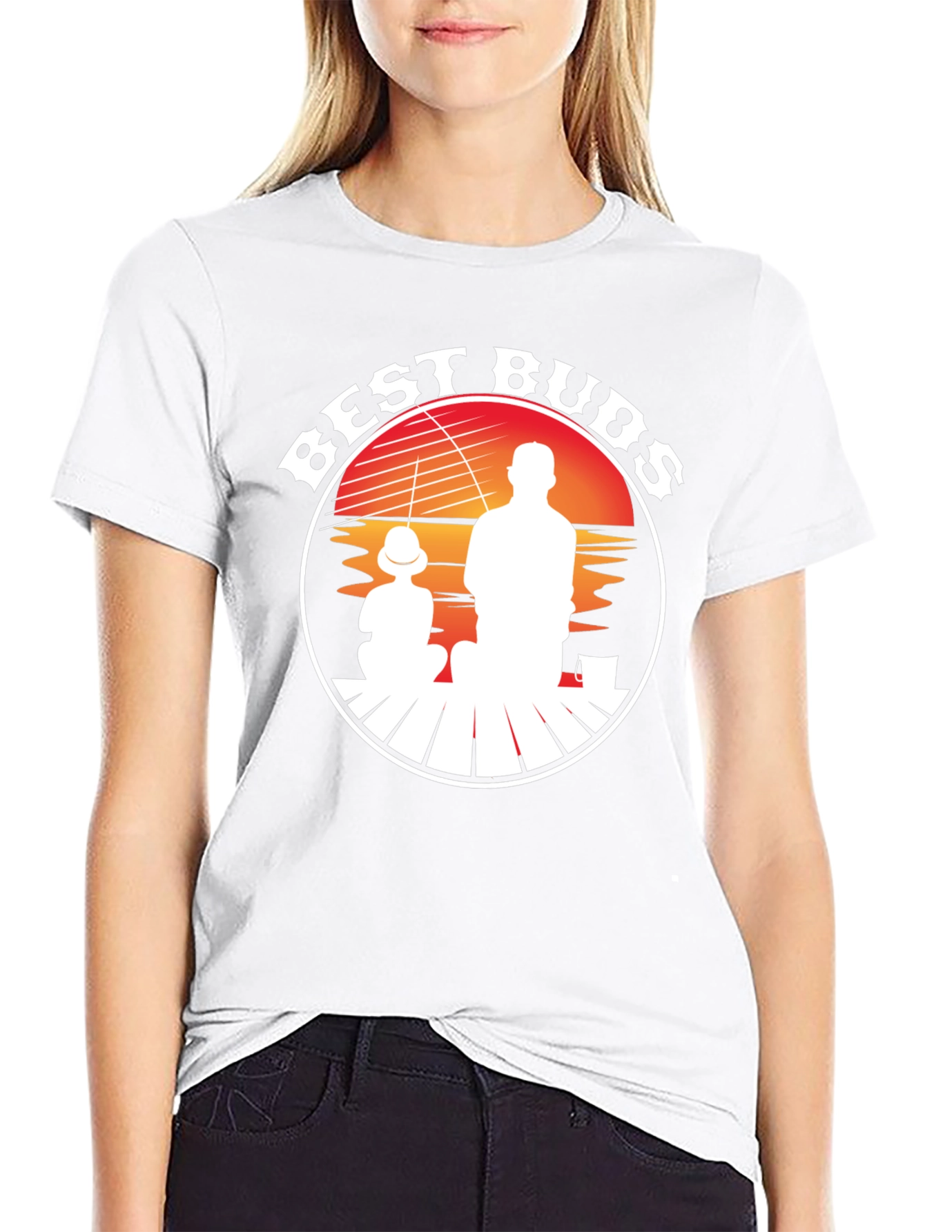 Best Buds Fishing T-Shirt - Father Son Silhouette Tee