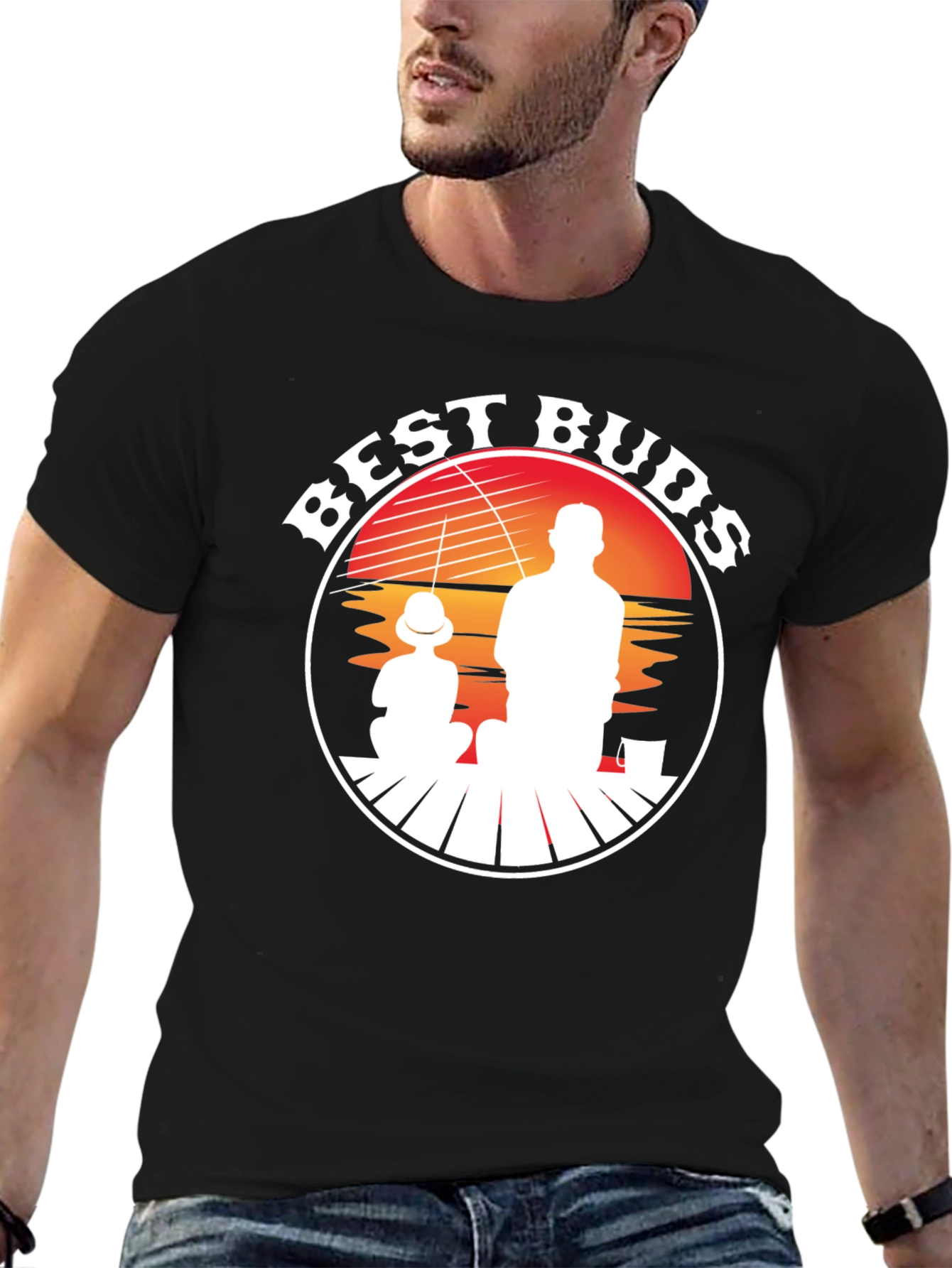 Best Buds Fishing T-Shirt - Father Son Silhouette Tee