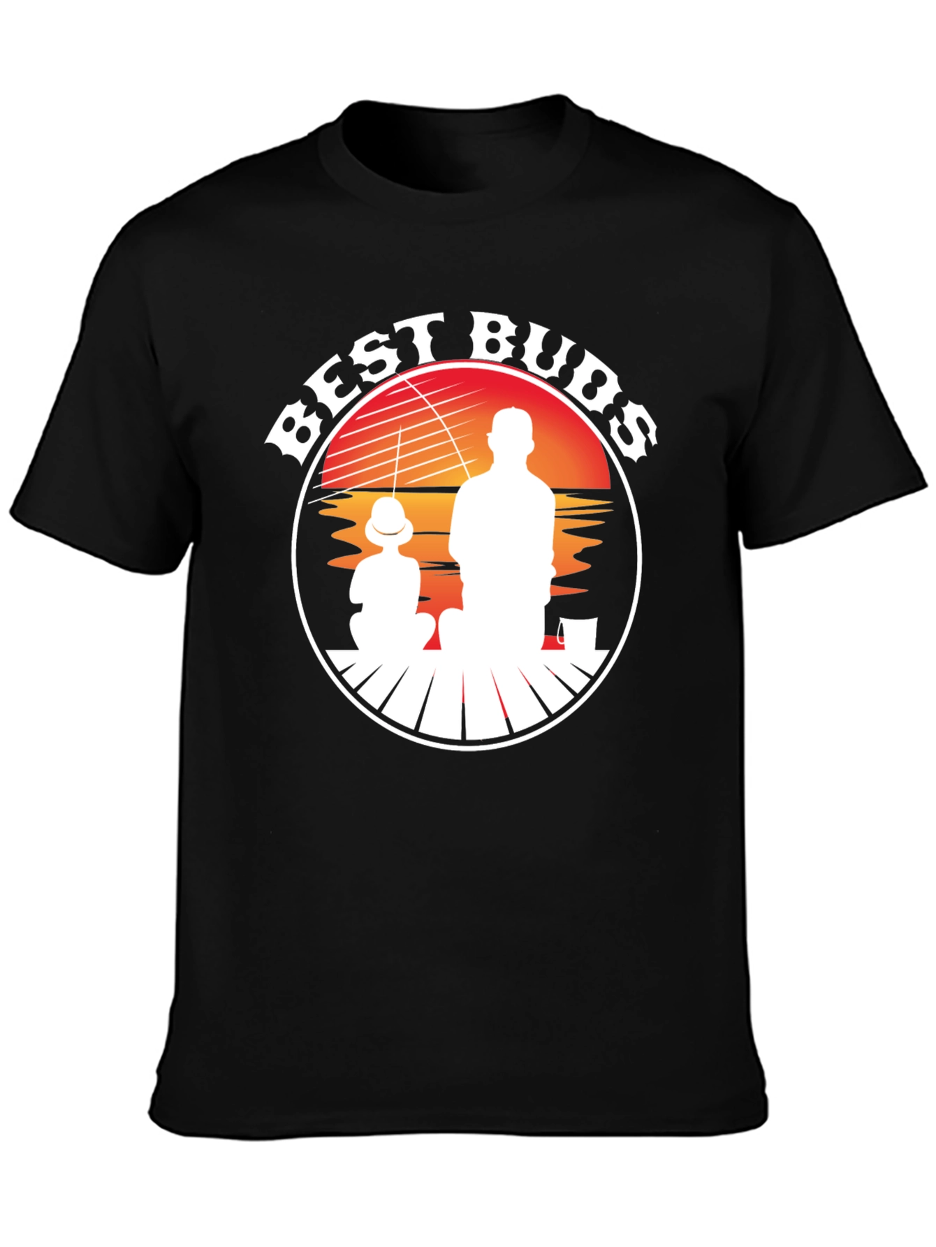 Best Buds Fishing T-Shirt - Father Son Silhouette Tee