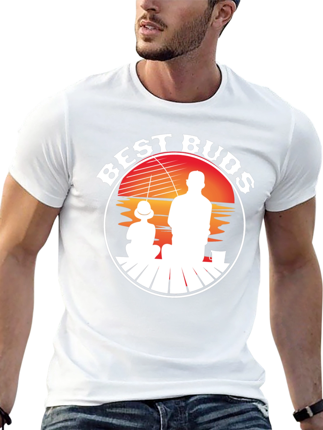 Best Buds Fishing T-Shirt - Father Son Silhouette Tee