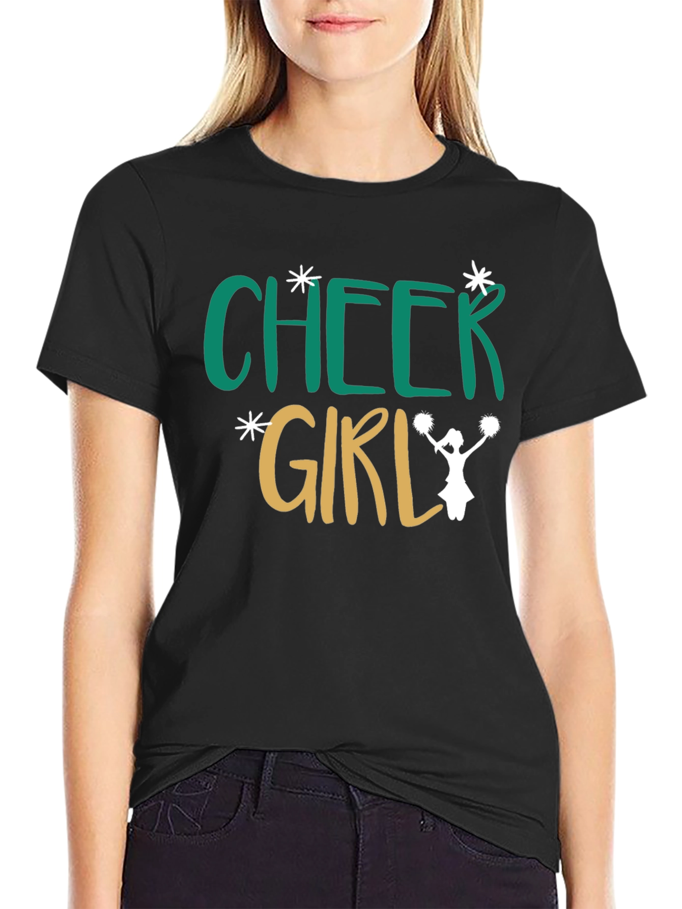 Cheer Girl T-Shirt - Black