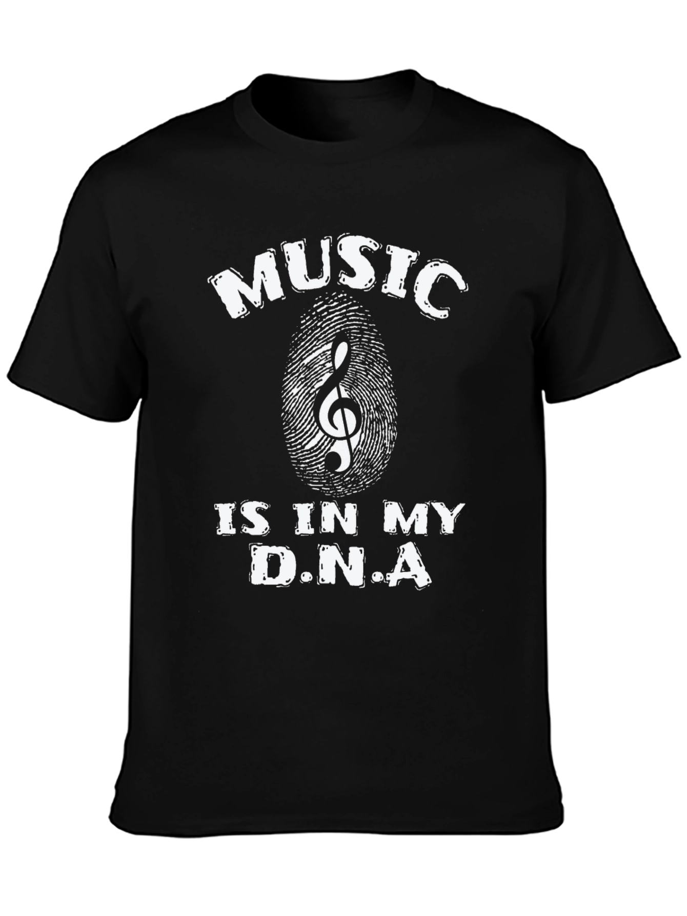 Music is in My DNA Black T-Shirt