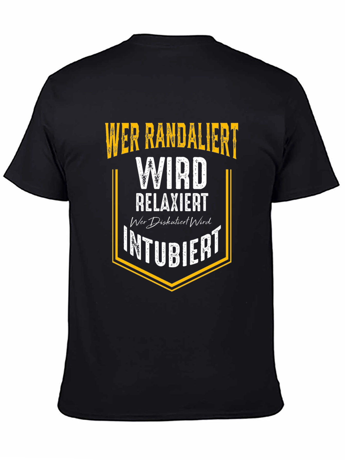 Wer Randaliert T-Shirt Funny Slogan Tee