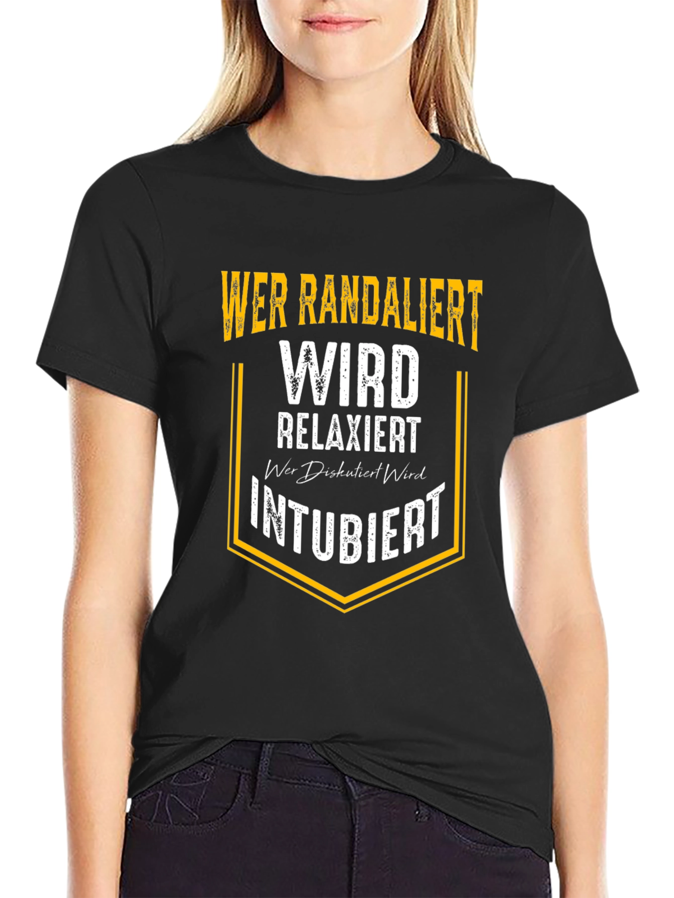 Wer Randaliert T-Shirt Funny Slogan Tee