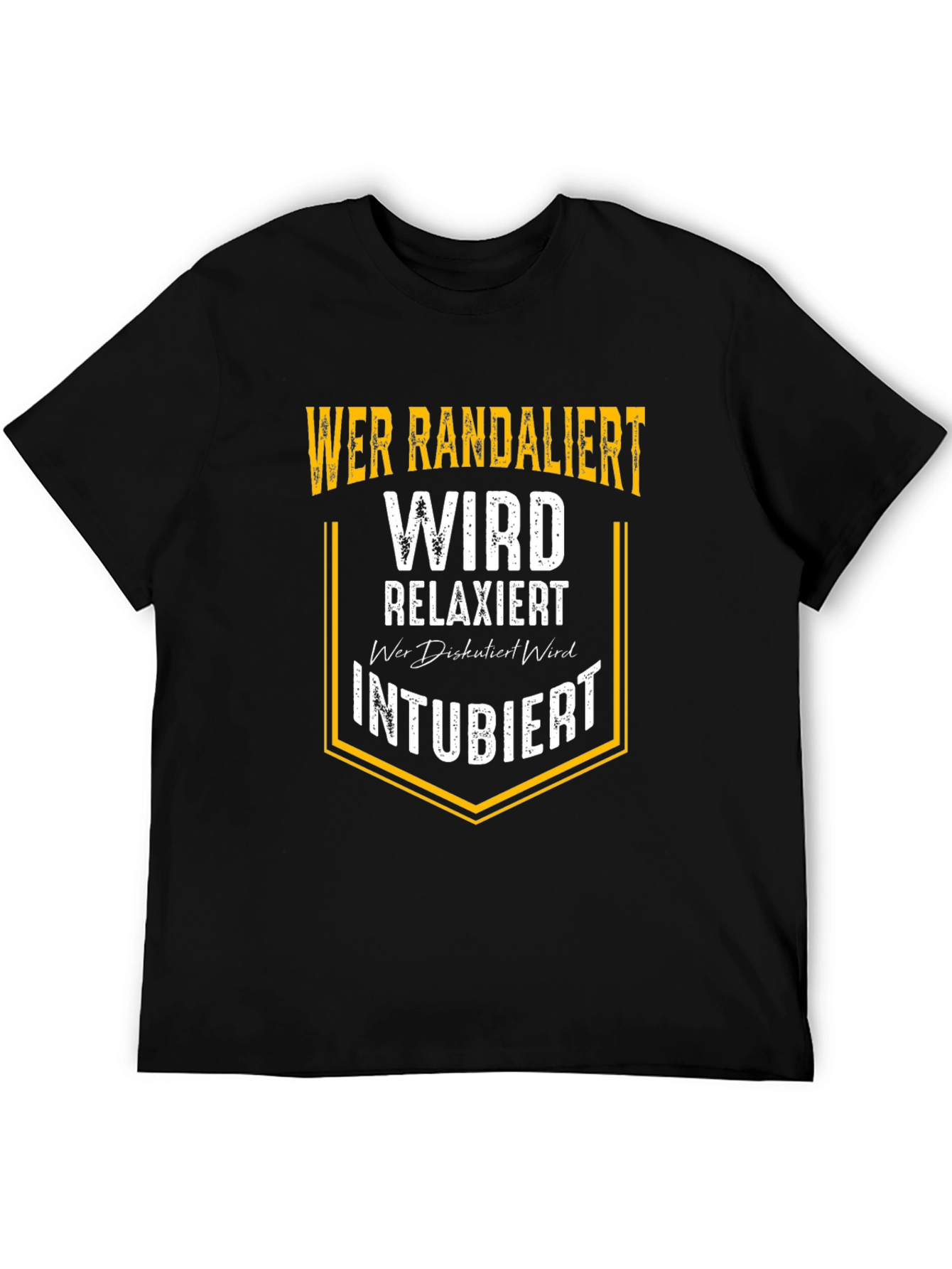 Wer Randaliert T-Shirt Funny Slogan Tee