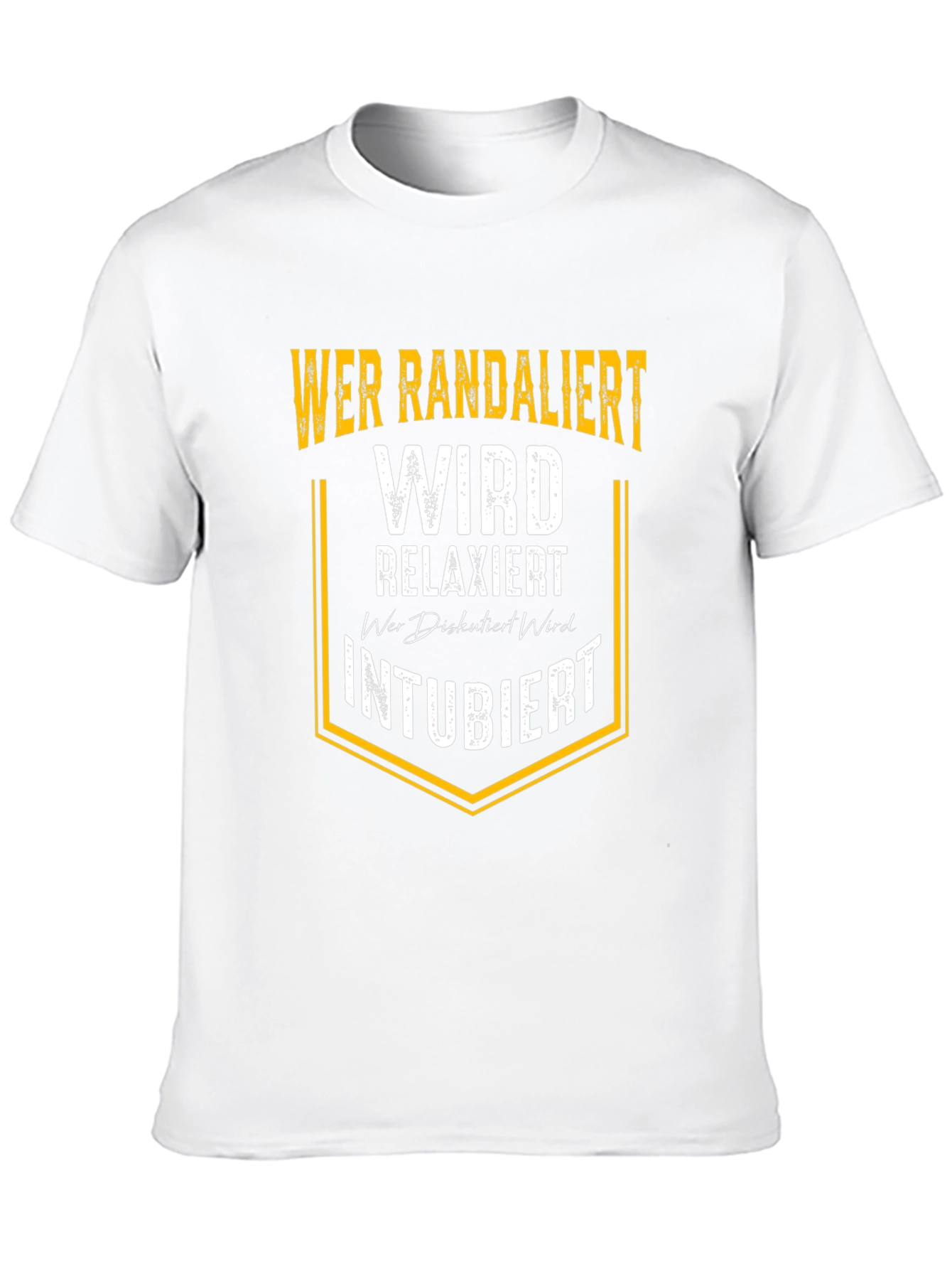 Wer Randaliert T-Shirt Funny Slogan Tee